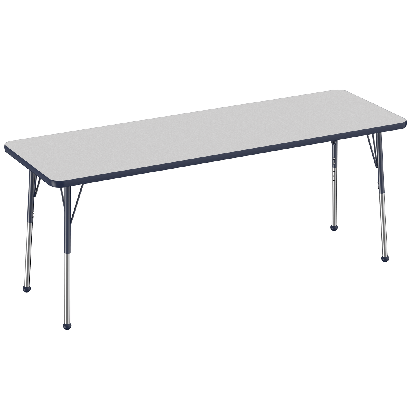 FDP 24" x 72" Rectangle T - Molding Activity Table with Adjustable Standard Ball Glide Legs (FDP - 10016 - XX) - SchoolOutlet