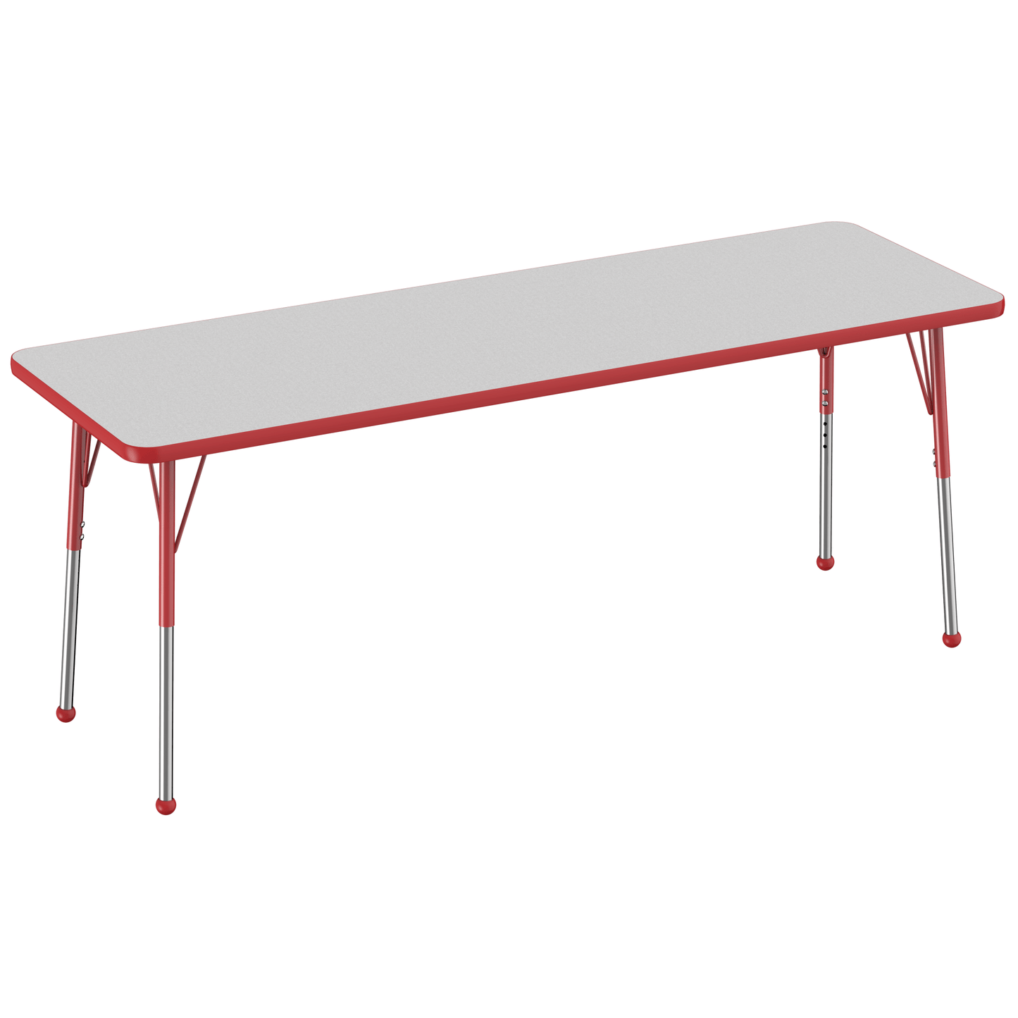 FDP 24" x 72" Rectangle T - Molding Activity Table with Adjustable Standard Ball Glide Legs (FDP - 10016 - XX) - SchoolOutlet