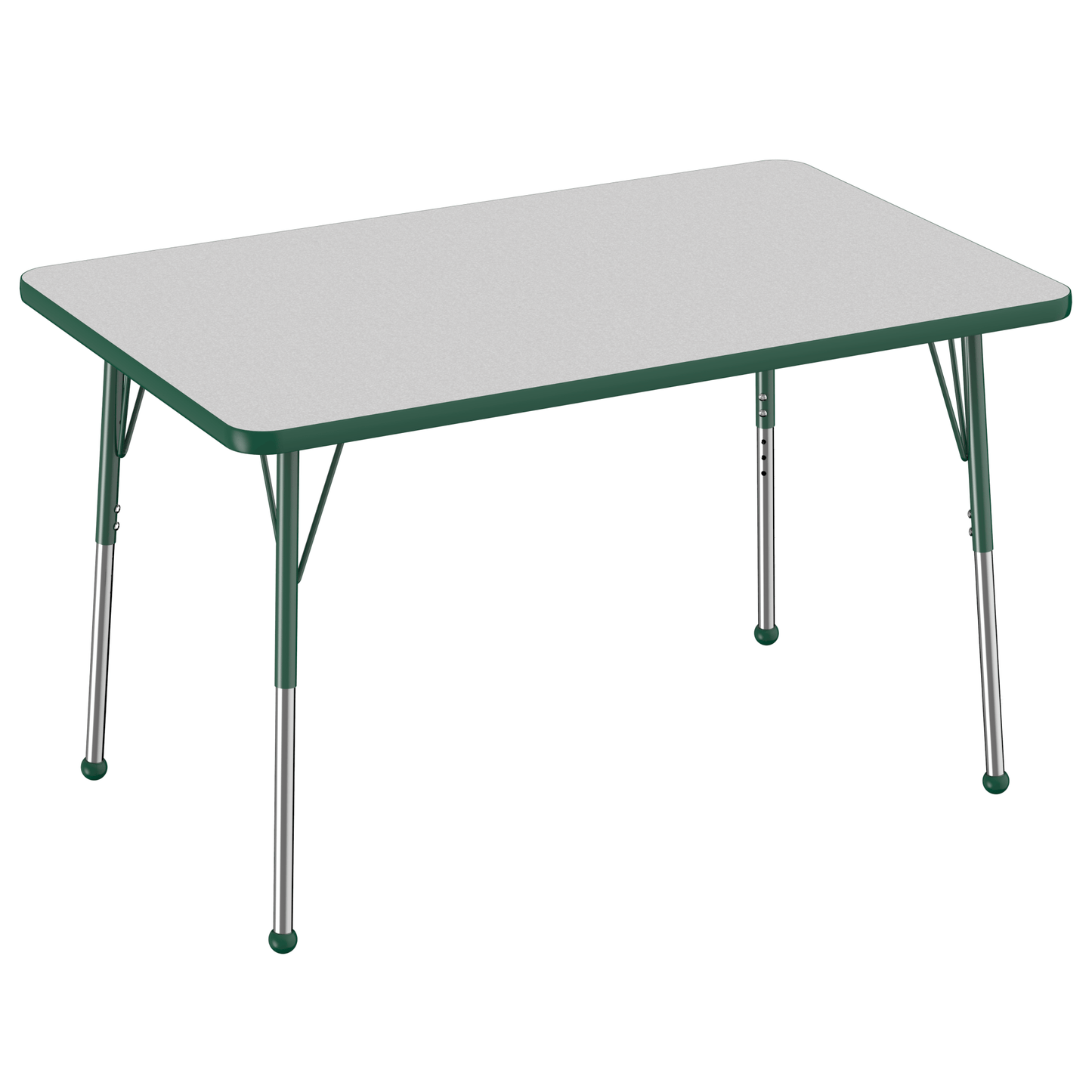 FDP 30" x 48" Rectangle T - Molding Activity Table with Adjustable Standard Ball Glide Legs (FDP - 10020 - XX) - SchoolOutlet
