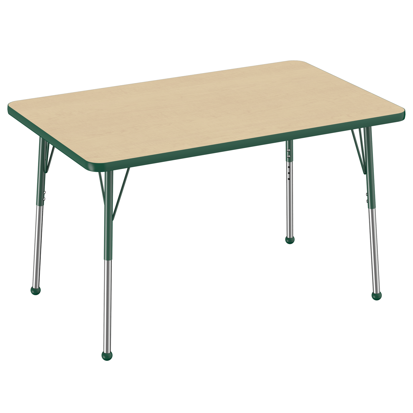 FDP 30" x 48" Rectangle T - Molding Activity Table with Adjustable Standard Ball Glide Legs (FDP - 10020 - XX) - SchoolOutlet