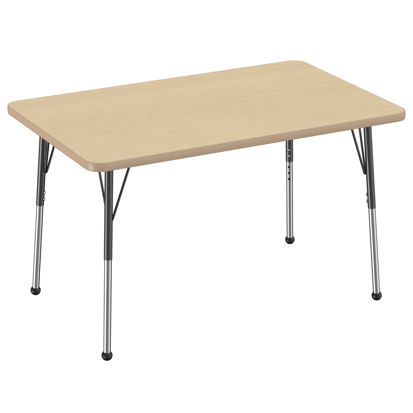 FDP 30" x 48" Rectangle T - Molding Activity Table with Adjustable Standard Ball Glide Legs (FDP - 10020 - XX) - SchoolOutlet