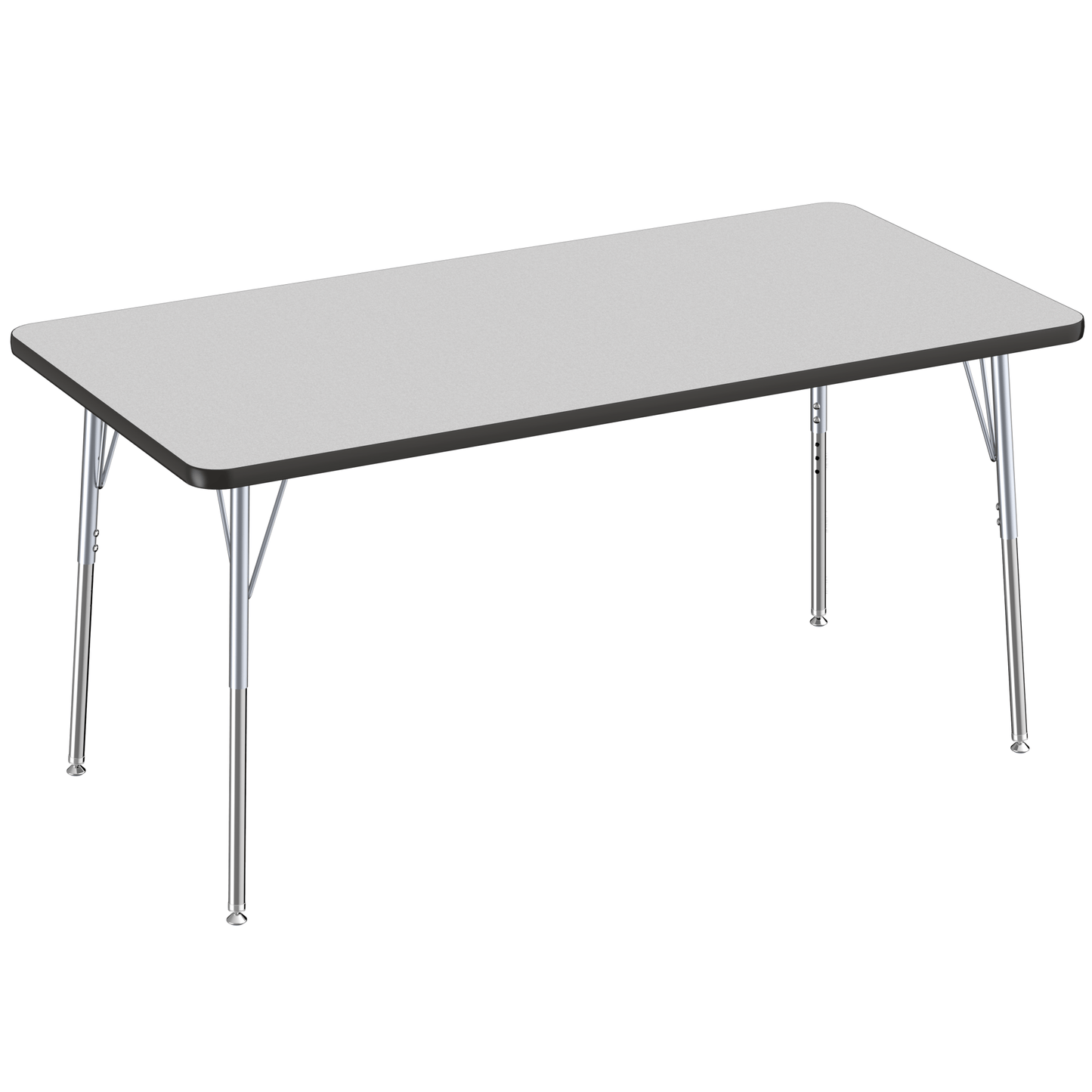 FDP 30" x 60" Rectangle T - Molding Activity Table with Adjustable Standard Swivel Glide Legs (FDP - 10023 - XX) - SchoolOutlet