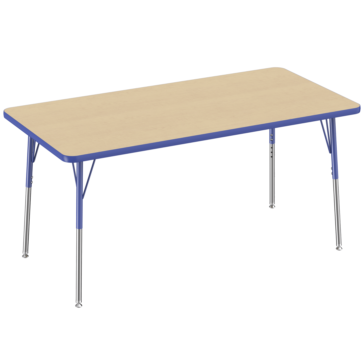 FDP 30" x 60" Rectangle T - Molding Activity Table with Adjustable Standard Swivel Glide Legs (FDP - 10023 - XX) - SchoolOutlet
