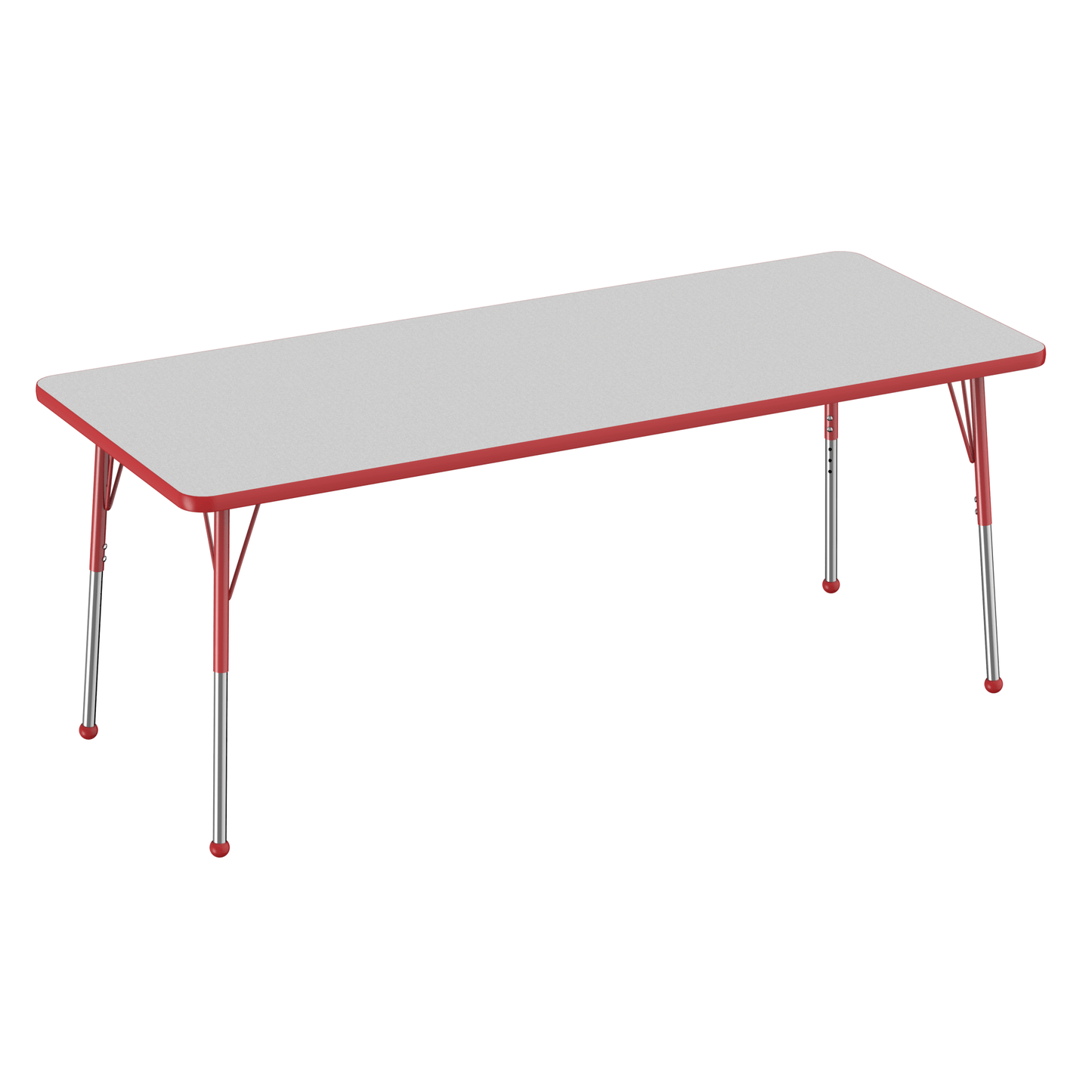 FDP 30" x 72" Rectangle T - Molding Activity Table with Adjustable Standard Ball Glide Legs (FDP - 10028 - XX) - SchoolOutlet