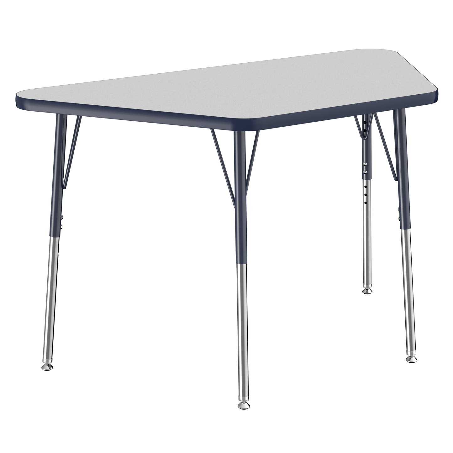 FDP 24" x 48" Trapezoid T - Molding Activity Table with Adjustable Standard Swivel Glide Legs (FDP - 10066 - XX) - SchoolOutlet