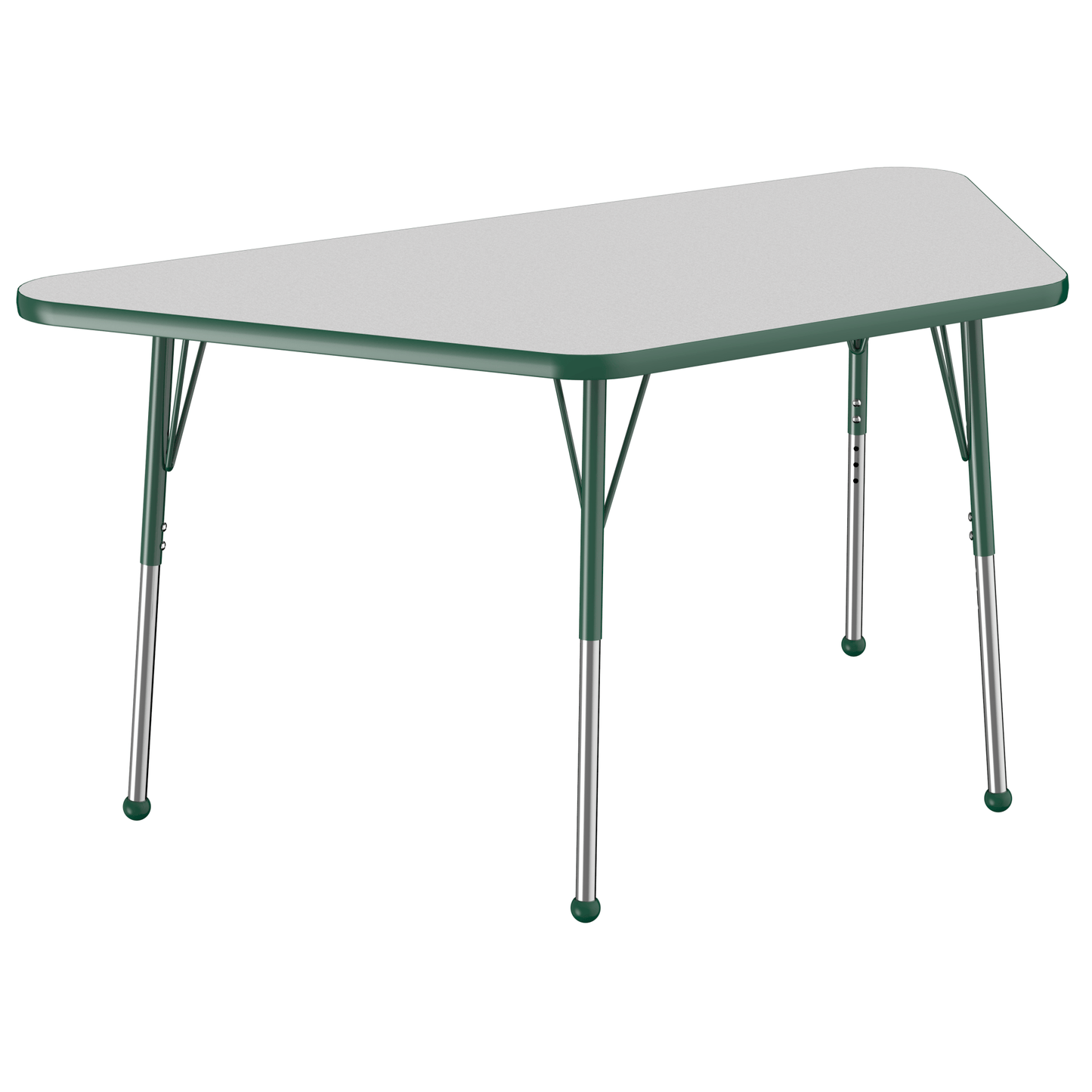 FDP 30" x 60" Trapezoid T - Molding Activity Table with Adjustable Standard Ball Glide Legs (FDP - 10071 - XX) - SchoolOutlet