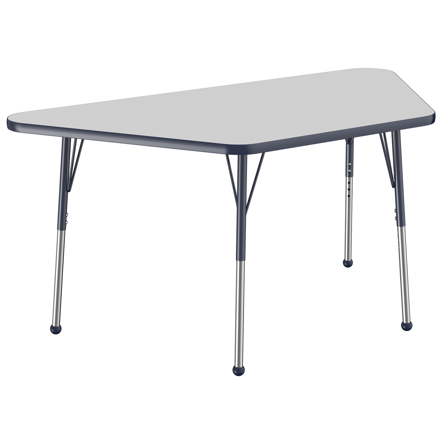 FDP 30" x 60" Trapezoid T - Molding Activity Table with Adjustable Standard Ball Glide Legs (FDP - 10071 - XX) - SchoolOutlet
