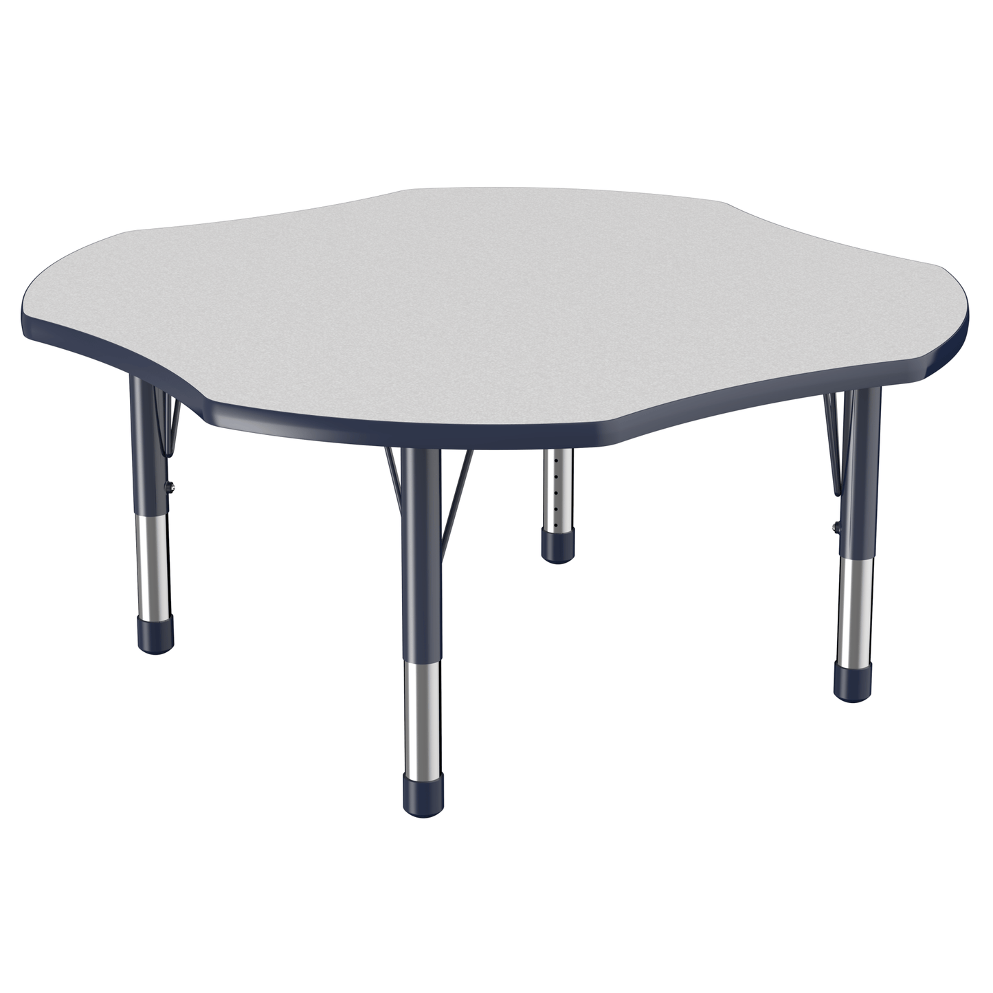 FDP 48" x 48" Clover T - Molding Activity Table with Adjustable Chunky Legs (FDP - 10083 - XX) - SchoolOutlet