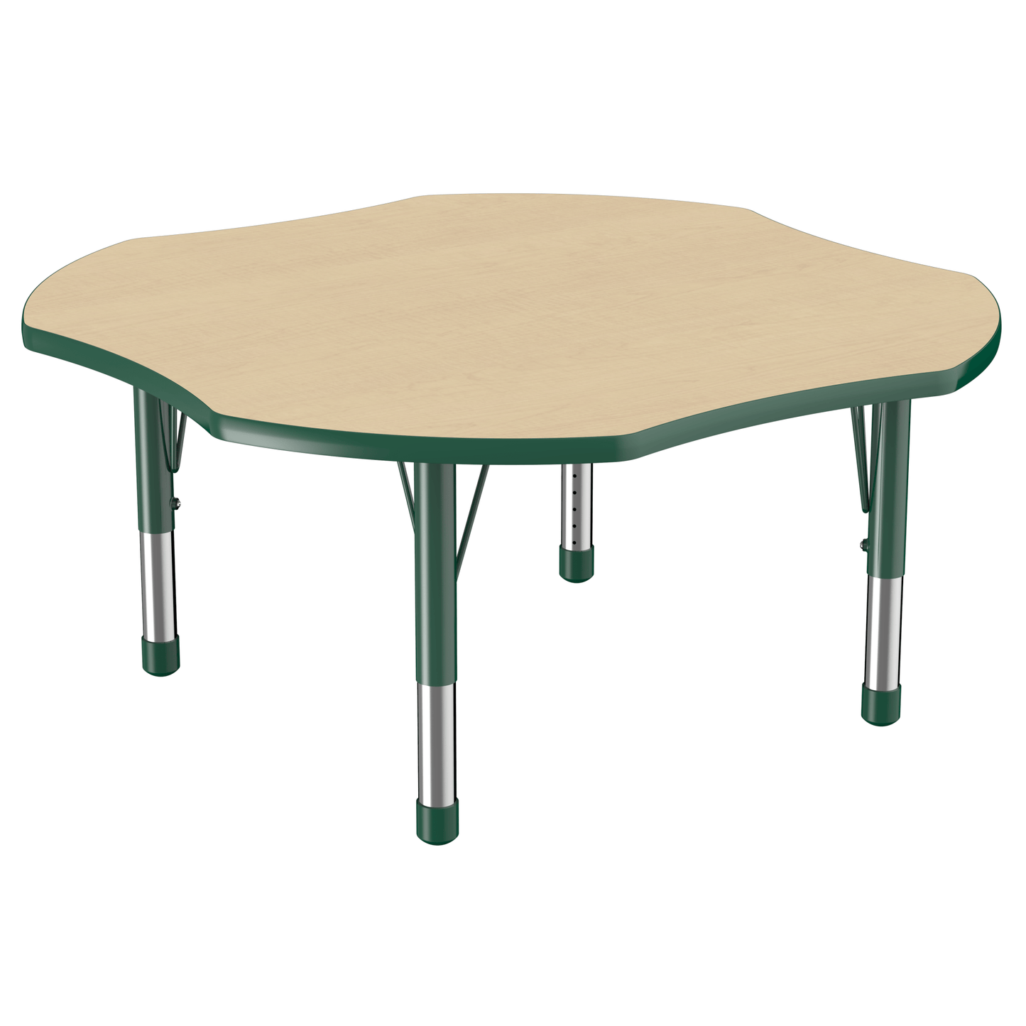 FDP 48" x 48" Clover T - Molding Activity Table with Adjustable Chunky Legs (FDP - 10083 - XX) - SchoolOutlet