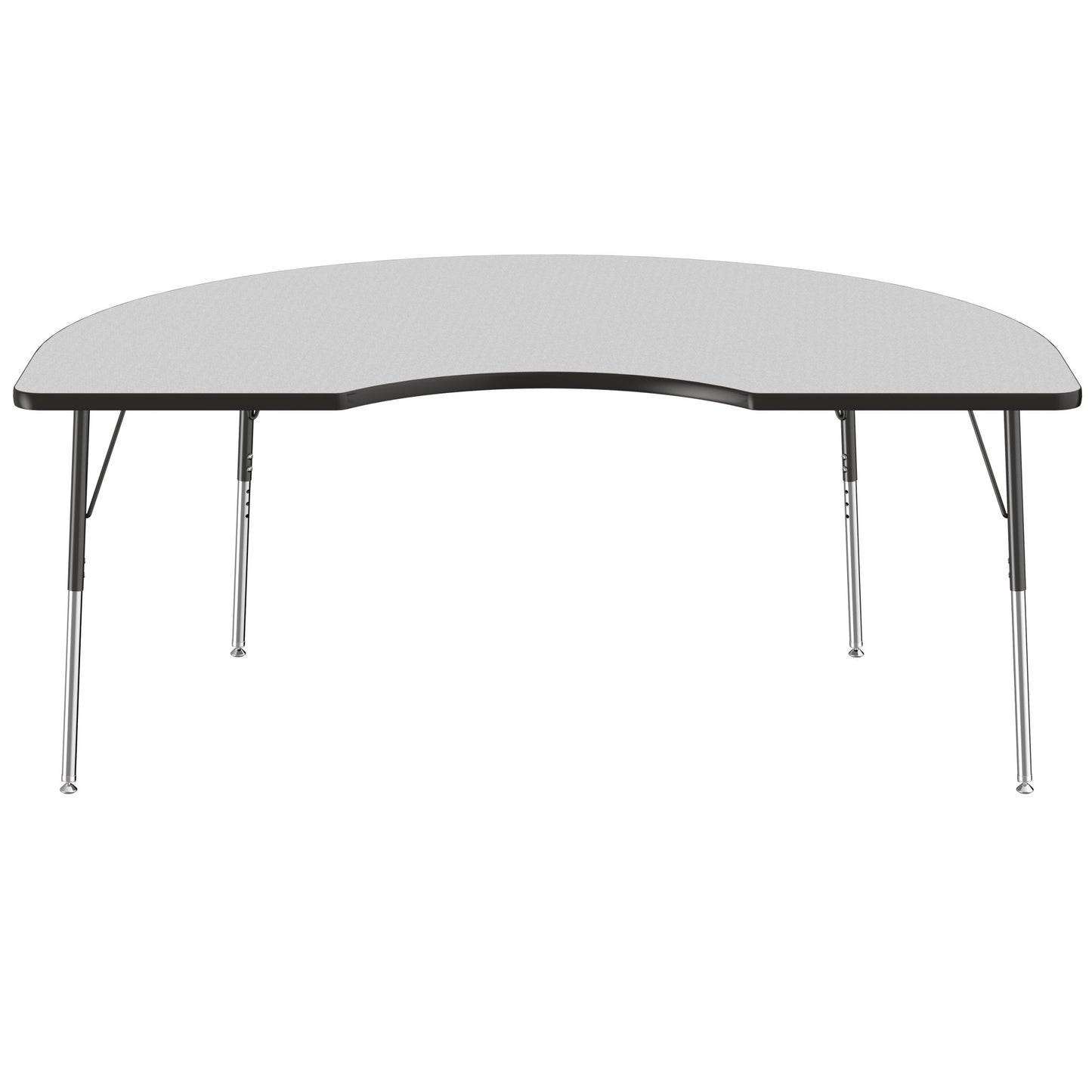 FDP 48" x 72" Kidney T - Molding Activity Table with Adjustable Standard Swivel Glide Legs (FDP - 10085 - XX) - SchoolOutlet
