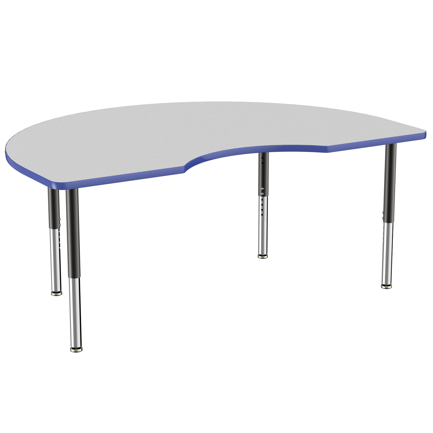 FDP 48" x 72" Kidney T - Molding Activity Table with Adjustable Super Legs (FDP - 10088 - XX) - SchoolOutlet