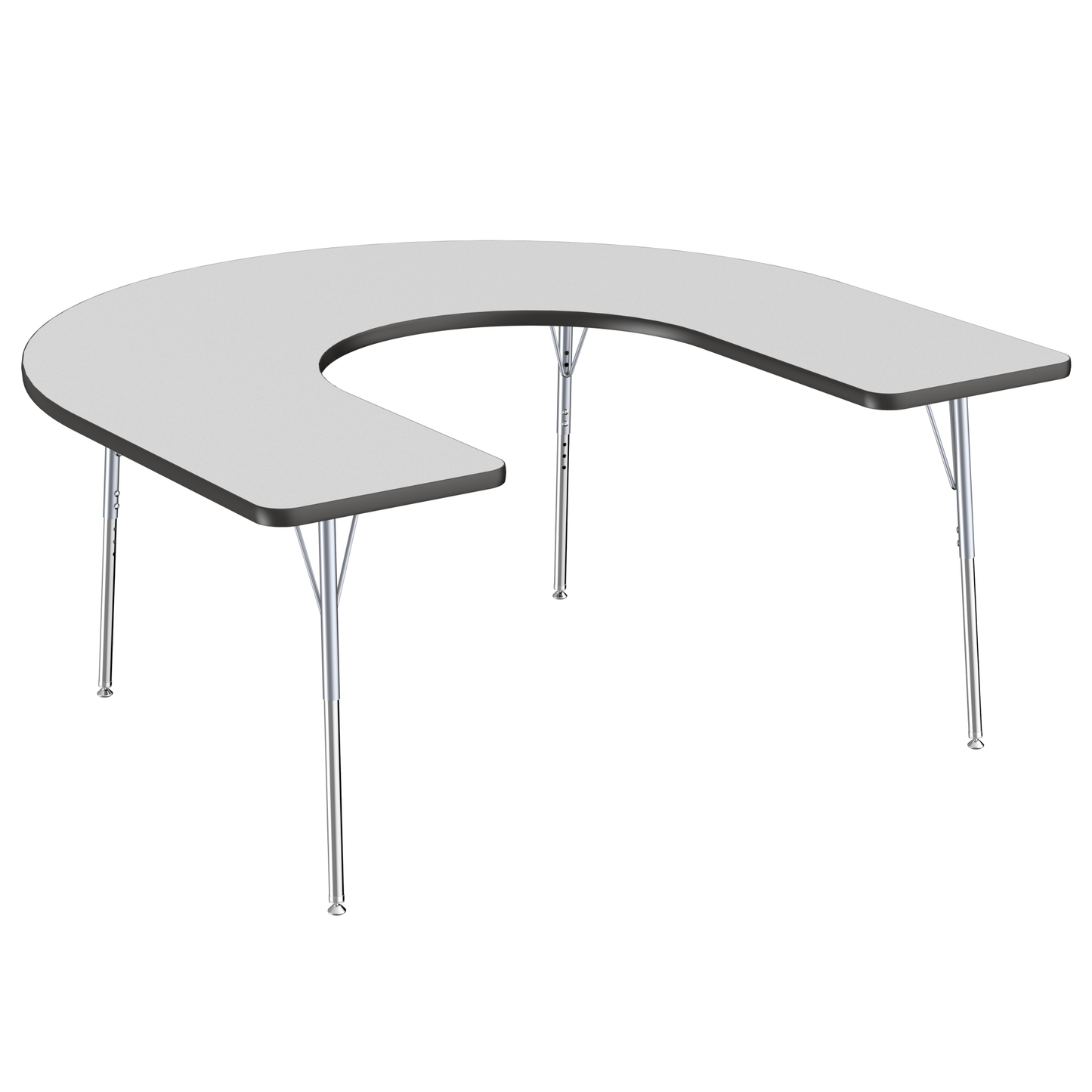 FDP 60" x 66" Horseshoe T - Molding Activity Table with Adjustable Standard Swivel Glide Legs (FDP - 10093 - XX) - SchoolOutlet