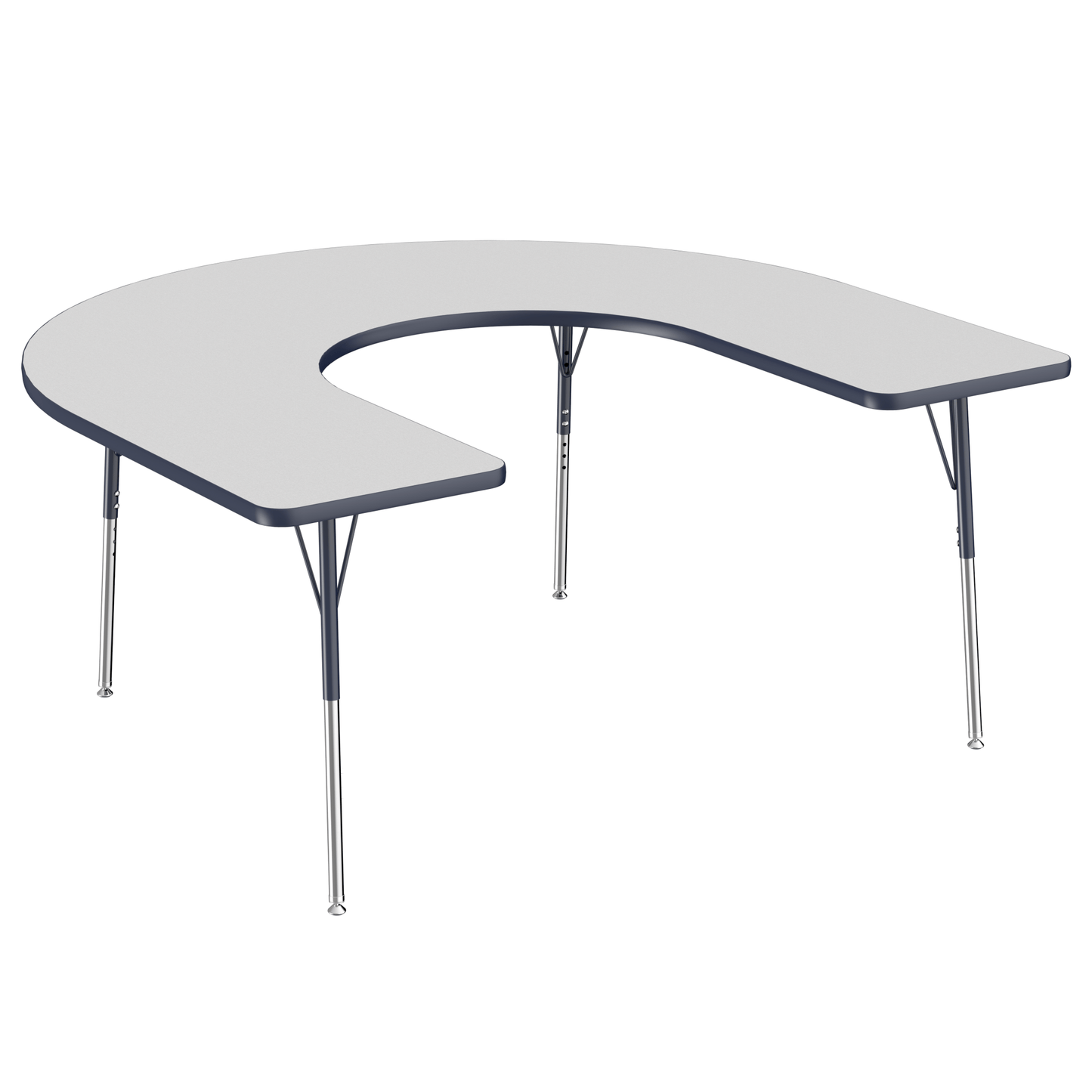 FDP 60" x 66" Horseshoe T - Molding Activity Table with Adjustable Standard Swivel Glide Legs (FDP - 10093 - XX) - SchoolOutlet