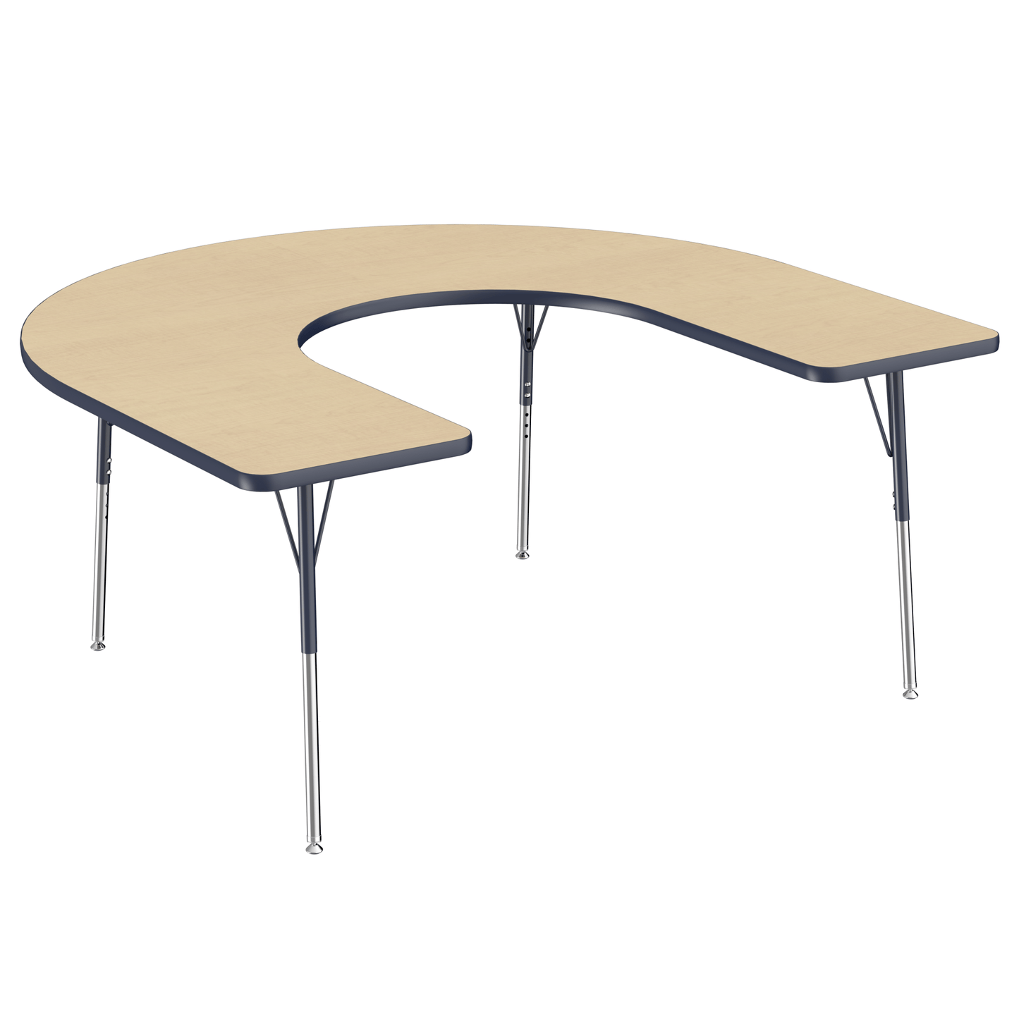FDP 60" x 66" Horseshoe T - Molding Activity Table with Adjustable Standard Swivel Glide Legs (FDP - 10093 - XX) - SchoolOutlet