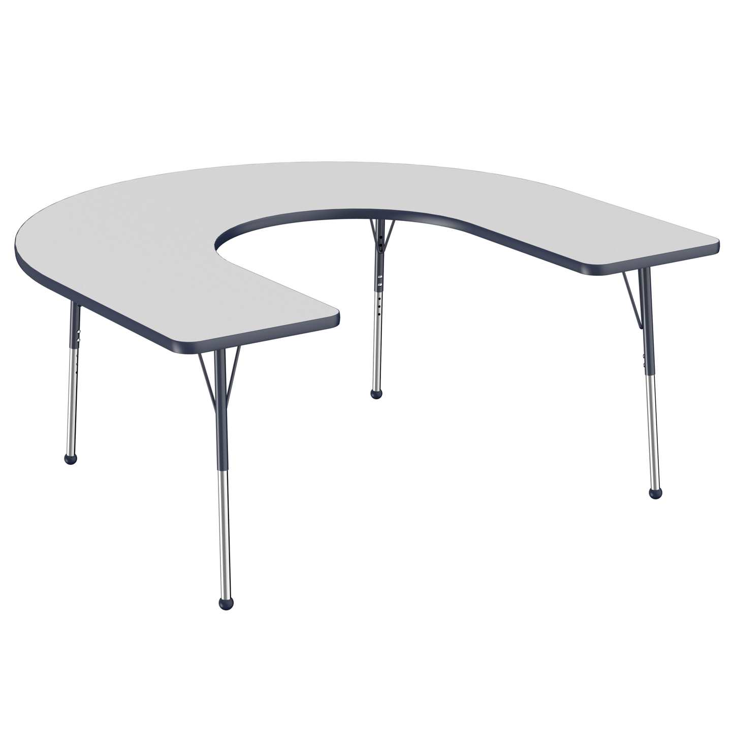 FDP 60" x 66" Horseshoe T - Molding Activity Table with Adjustable Standard Ball Glide Legs (FDP - 10094 - XX) - SchoolOutlet