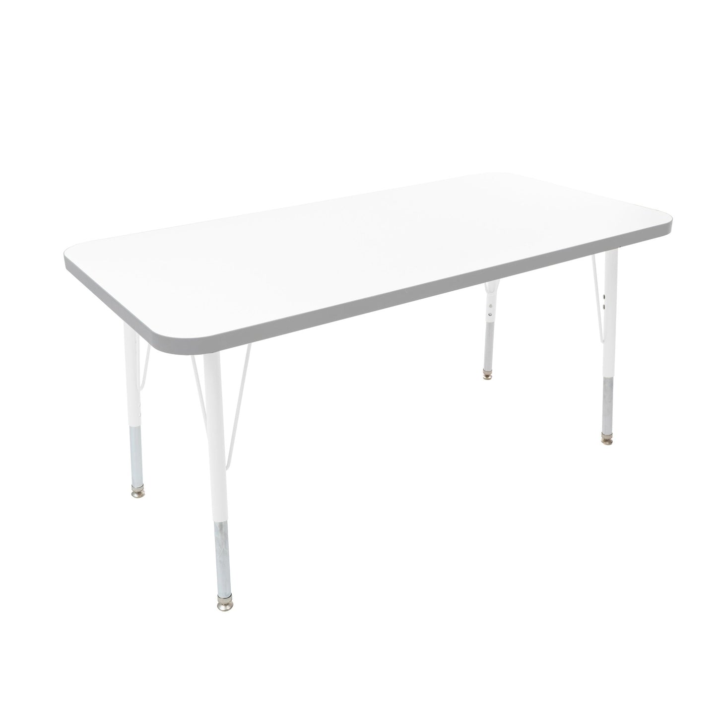 FDP 24" x 48" Rectangle Thermofused Activity Table with Adjustable Standard Swivel Glide Legs (FDP - 10111 - XX) - SchoolOutlet