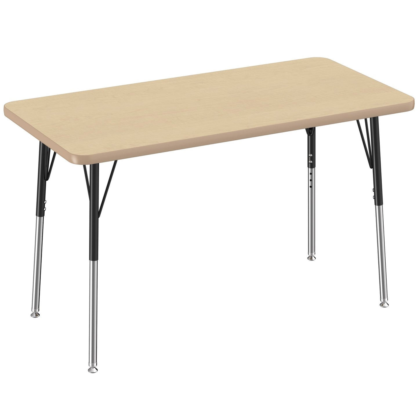 FDP 24" x 48" Rectangle Thermofused Activity Table with Adjustable Standard Swivel Glide Legs (FDP - 10111 - XX) - SchoolOutlet