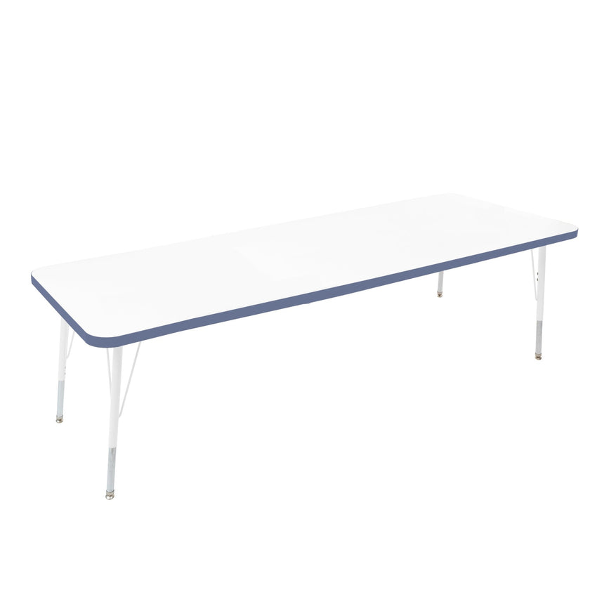 FDP 30" x 72" Rectangle Thermofused Activity Table with Adjustable Standard Swivel Glide Legs (FDP - 10116 - XX) - SchoolOutlet