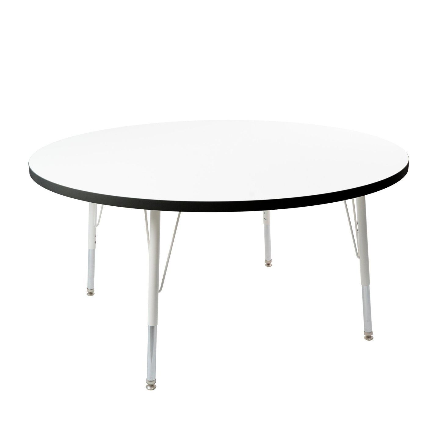 FDP 48" Round Thermofused Activity Table with Adjustable Standard Swivel Glide Legs (FDP - 10120 - XX) - SchoolOutlet