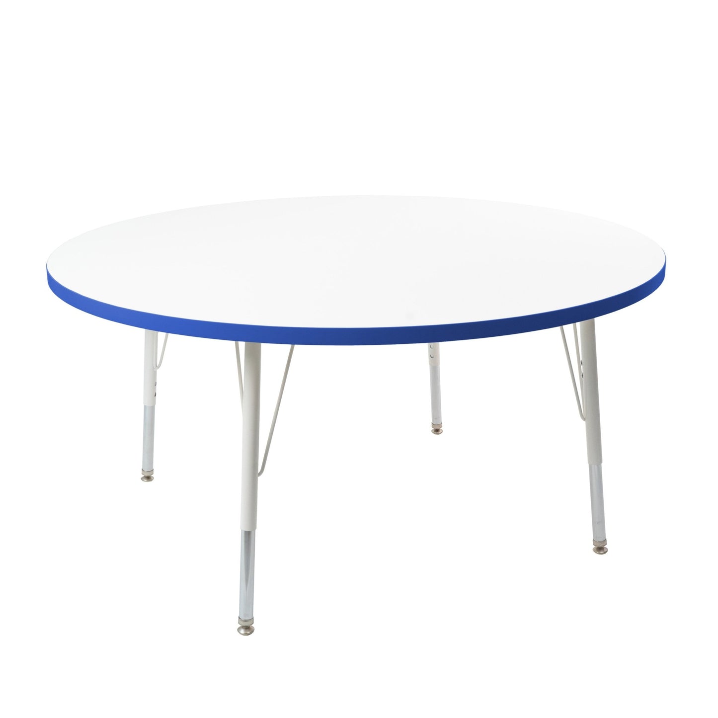 FDP 48" Round Thermofused Activity Table with Adjustable Standard Swivel Glide Legs (FDP - 10120 - XX) - SchoolOutlet