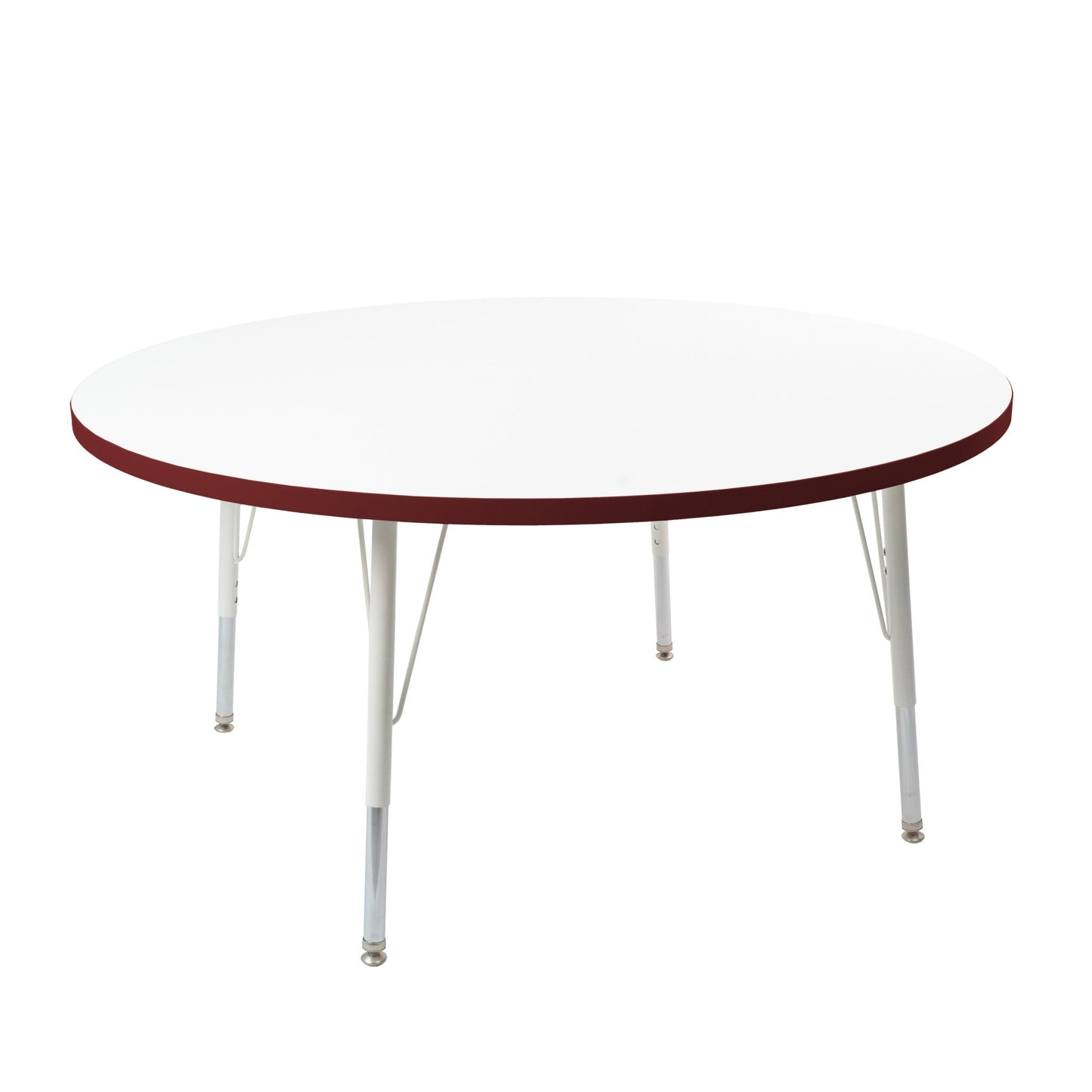FDP 48" Round Thermofused Activity Table with Adjustable Standard Swivel Glide Legs (FDP - 10120 - XX) - SchoolOutlet