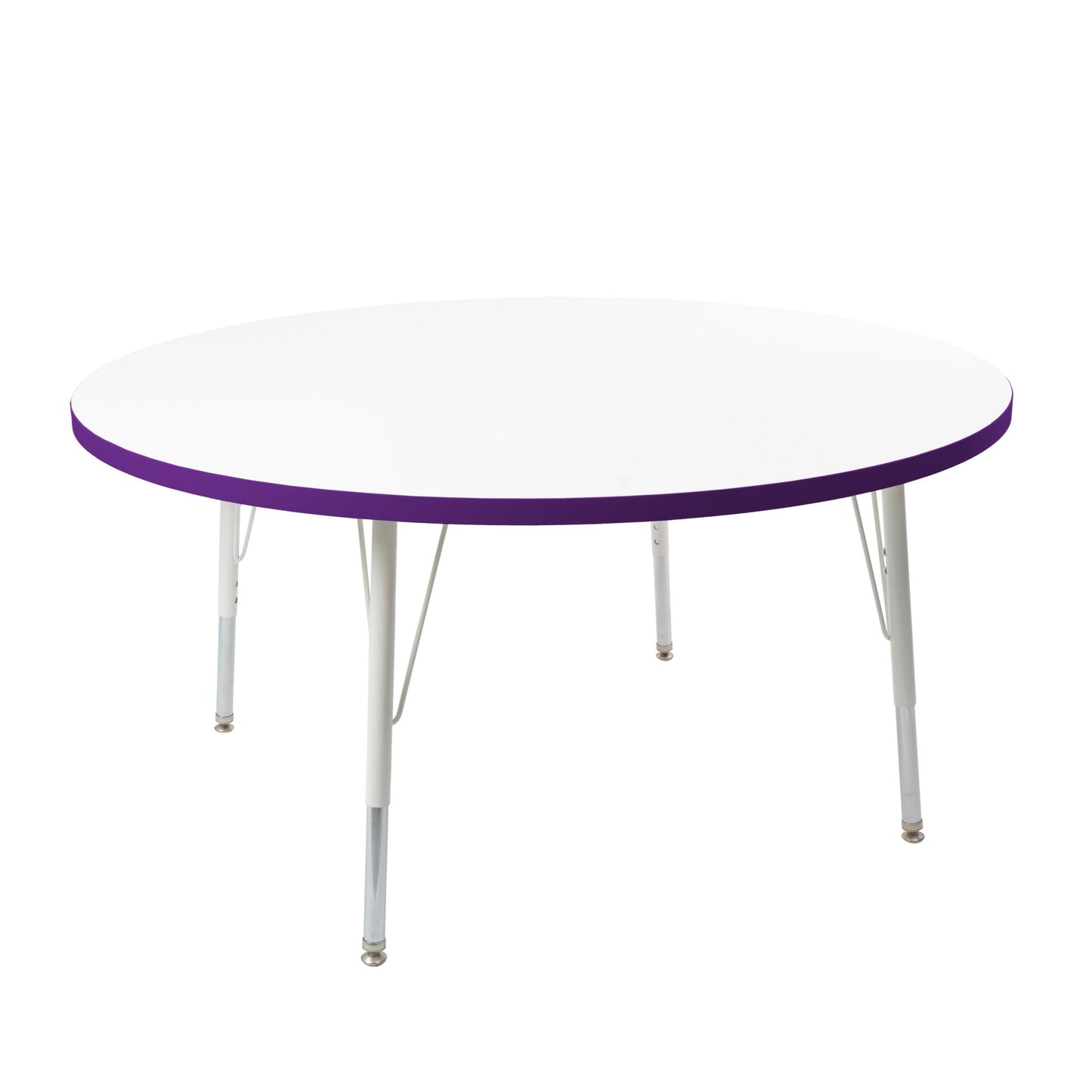 FDP 48" Round Thermofused Activity Table with Adjustable Standard Swivel Glide Legs (FDP - 10120 - XX) - SchoolOutlet