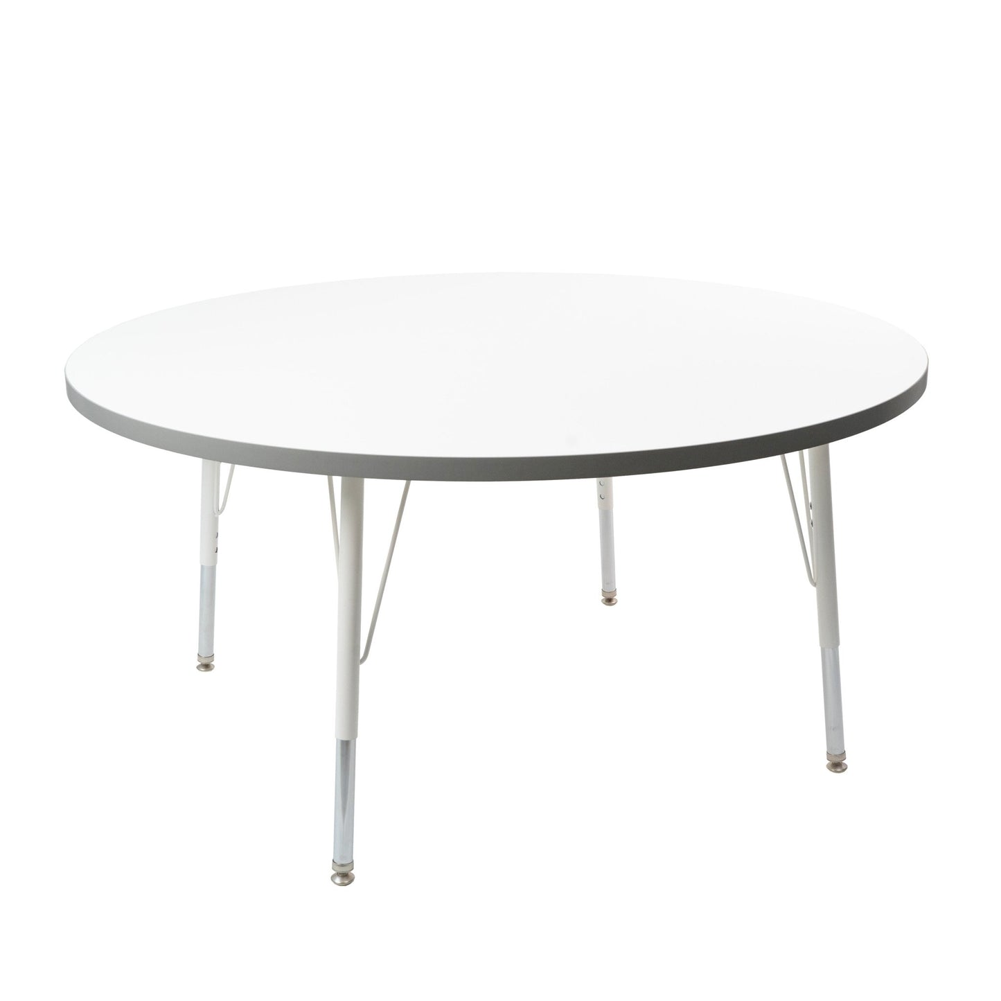 FDP 48" Round Thermofused Activity Table with Adjustable Standard Swivel Glide Legs (FDP - 10120 - XX) - SchoolOutlet