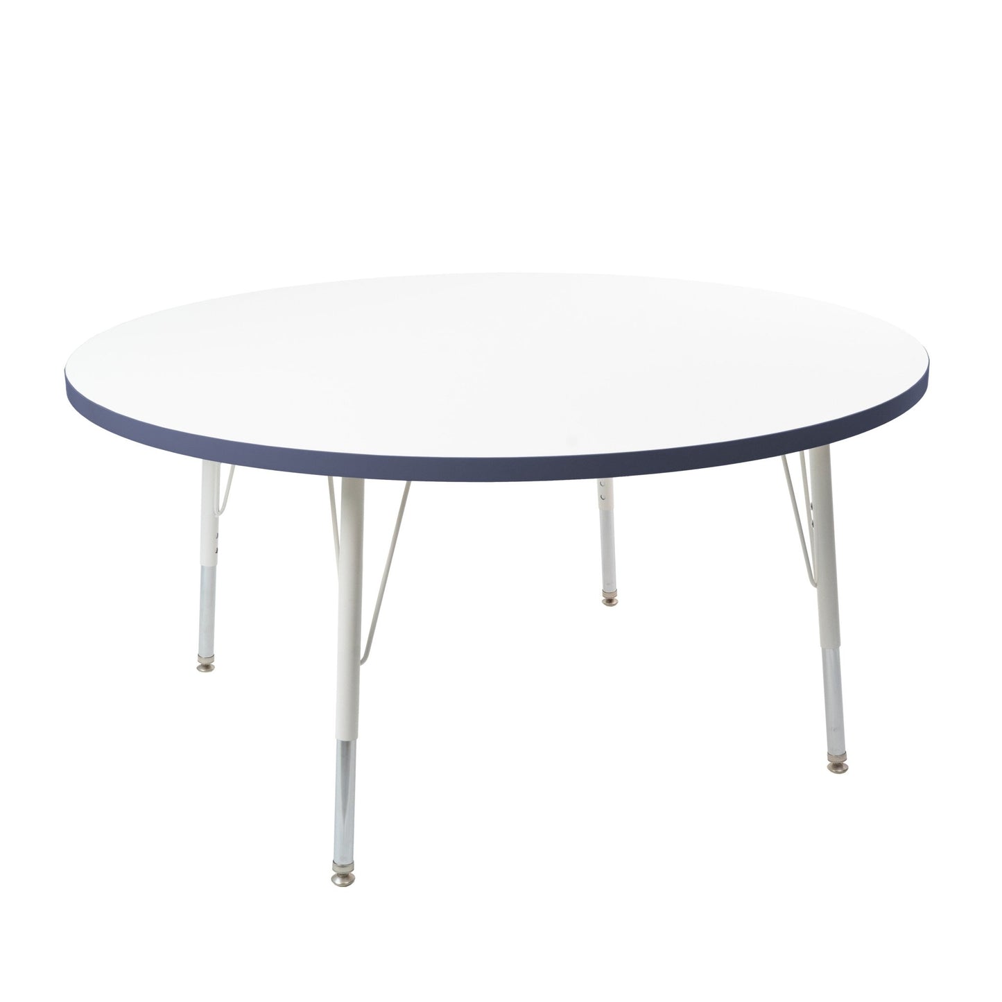FDP 48" Round Thermofused Activity Table with Adjustable Standard Swivel Glide Legs (FDP - 10120 - XX) - SchoolOutlet