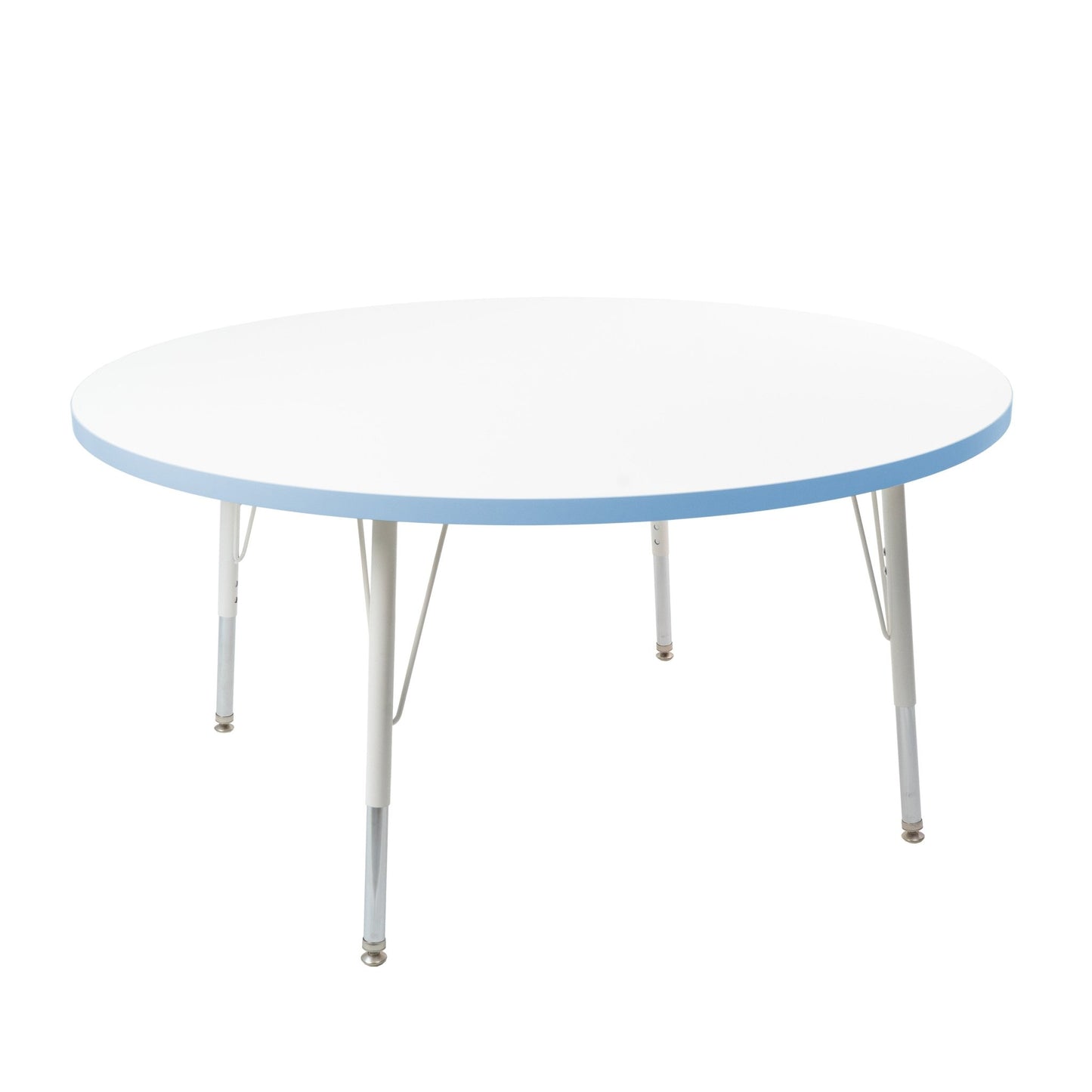 FDP 48" Round Thermofused Activity Table with Adjustable Standard Swivel Glide Legs (FDP - 10120 - XX) - SchoolOutlet