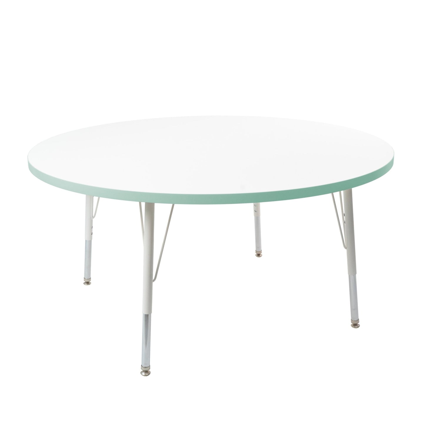 FDP 48" Round Thermofused Activity Table with Adjustable Standard Swivel Glide Legs (FDP - 10120 - XX) - SchoolOutlet