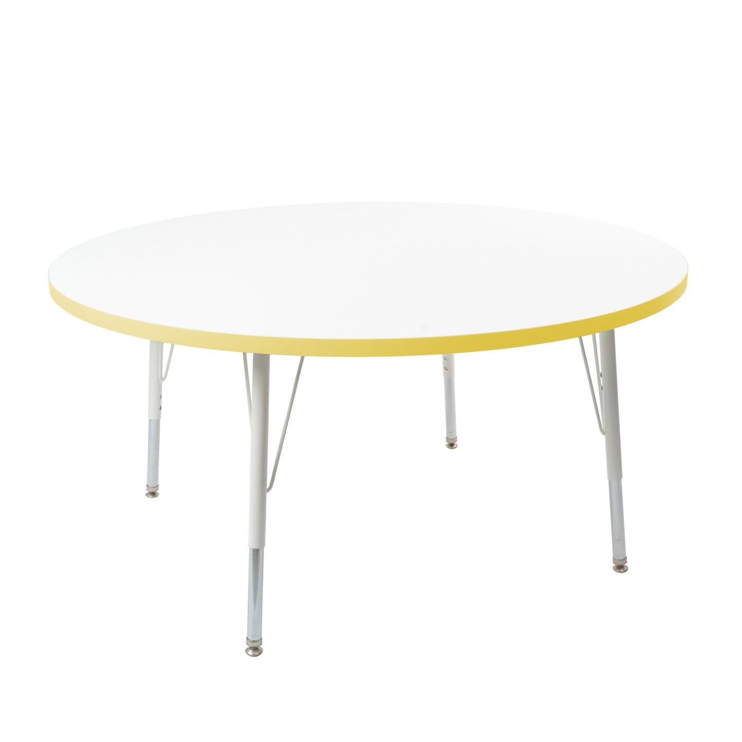 FDP 48" Round Thermofused Activity Table with Adjustable Standard Swivel Glide Legs (FDP - 10120 - XX) - SchoolOutlet