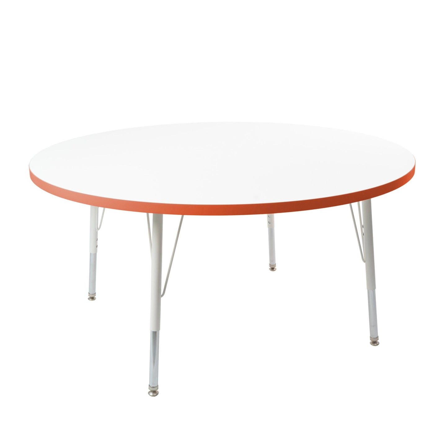 FDP 48" Round Thermofused Activity Table with Adjustable Standard Swivel Glide Legs (FDP - 10120 - XX) - SchoolOutlet