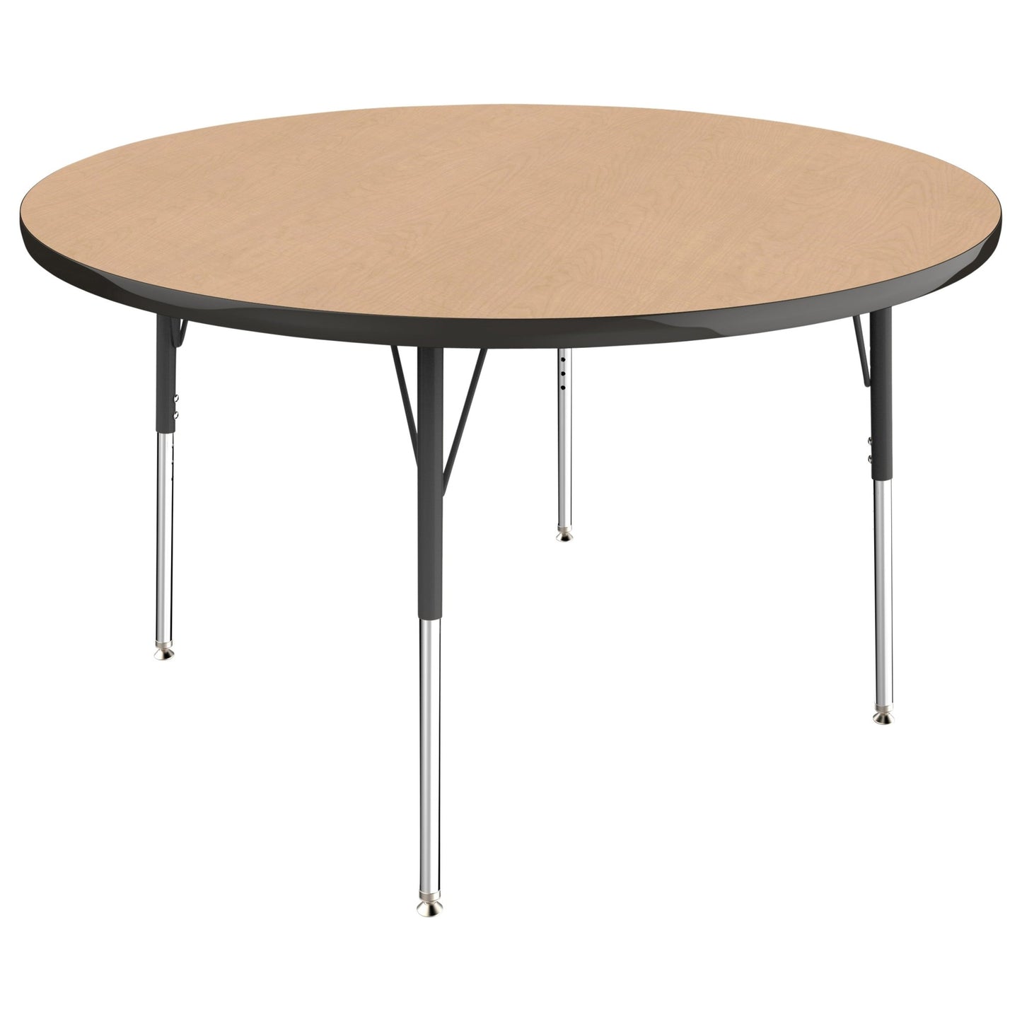 FDP 48" Round Thermofused Activity Table with Adjustable Standard Swivel Glide Legs (FDP - 10120 - XX) - SchoolOutlet