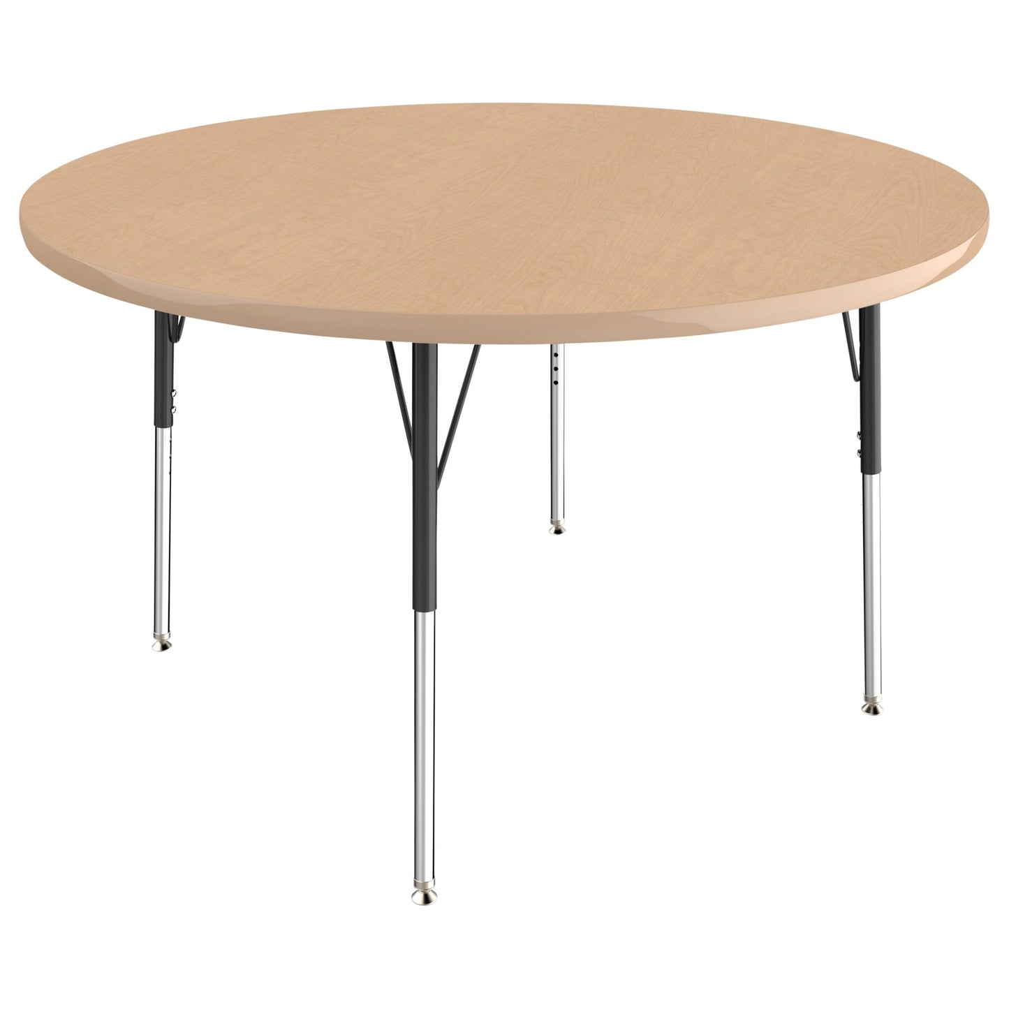 FDP 48" Round Thermofused Activity Table with Adjustable Standard Swivel Glide Legs (FDP - 10120 - XX) - SchoolOutlet