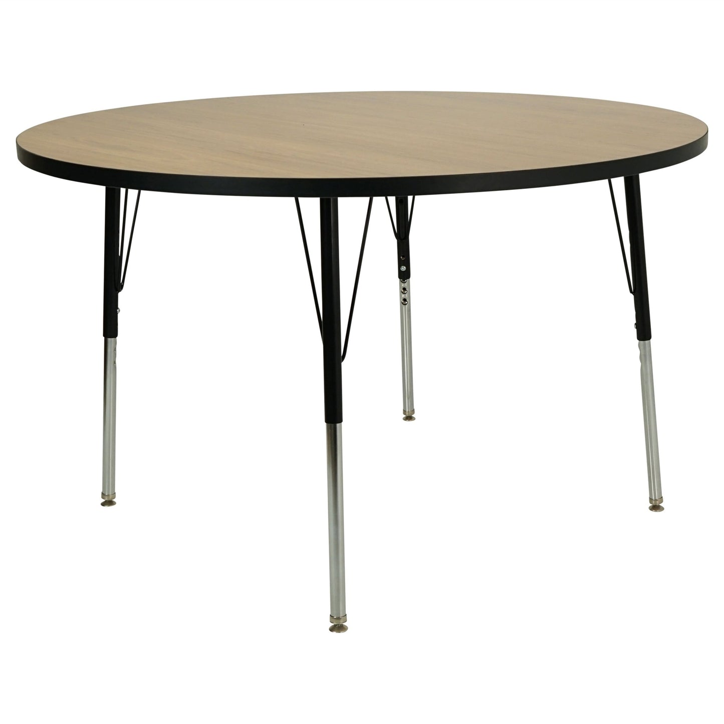 FDP 48" Round Thermofused Activity Table with Adjustable Standard Swivel Glide Legs (FDP - 10120 - XX) - SchoolOutlet