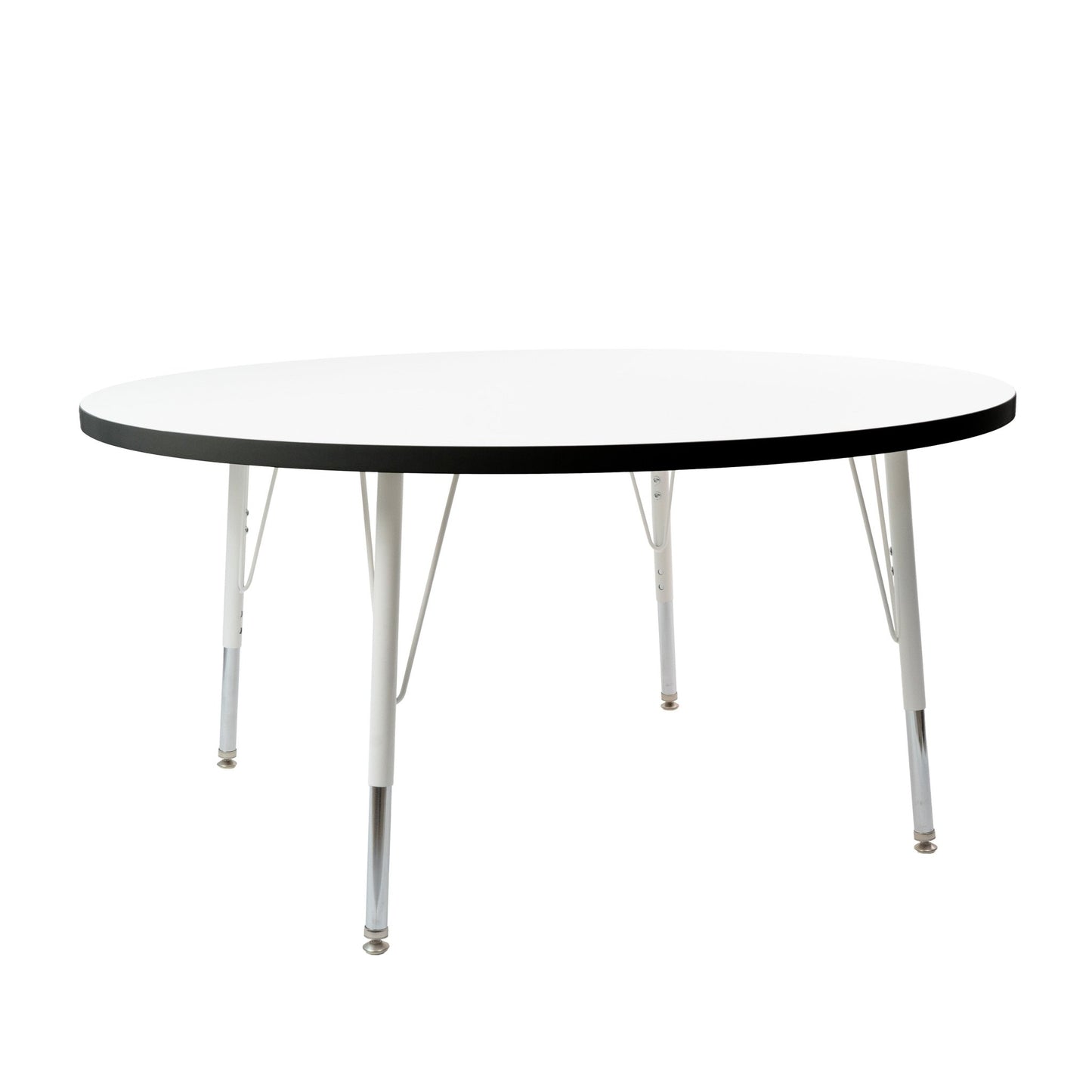 FDP 48" Round Thermofused Activity Table with Adjustable Standard Swivel Glide Legs (FDP - 10120 - XX) - SchoolOutlet
