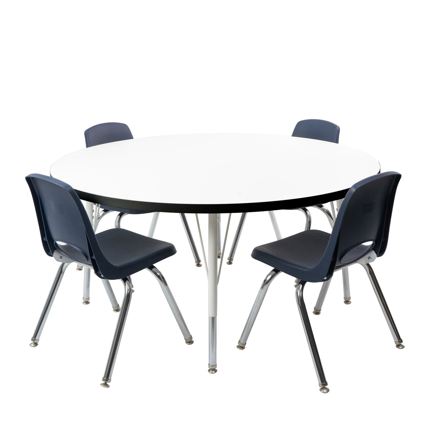 FDP 48" Round Thermofused Activity Table with Adjustable Standard Swivel Glide Legs (FDP - 10120 - XX) - SchoolOutlet