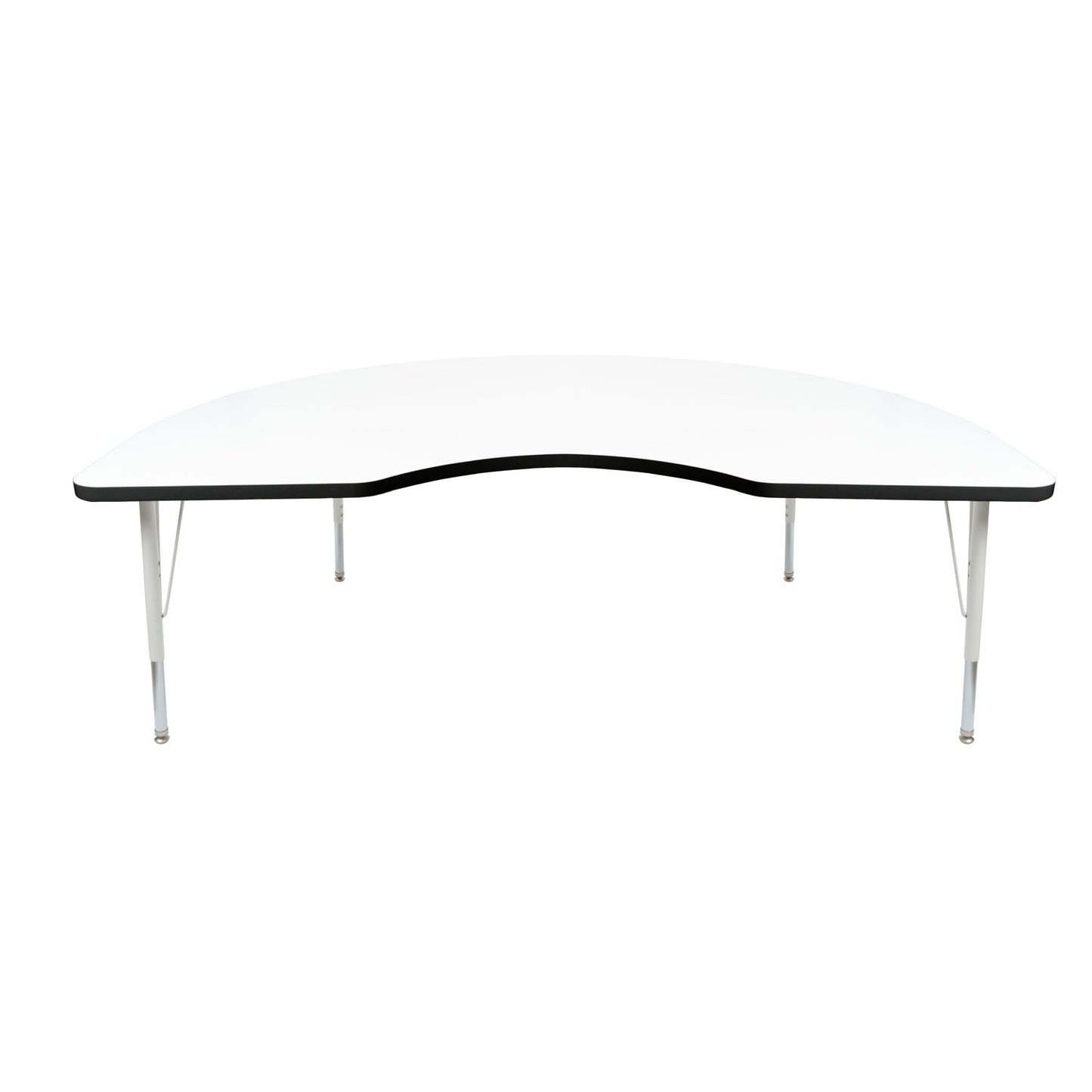 FDP 48" x 72" Kidney Thermofused Activity Table with Adjustable Standard Swivel Glide Legs (FDP - 10131 - XX) - SchoolOutlet