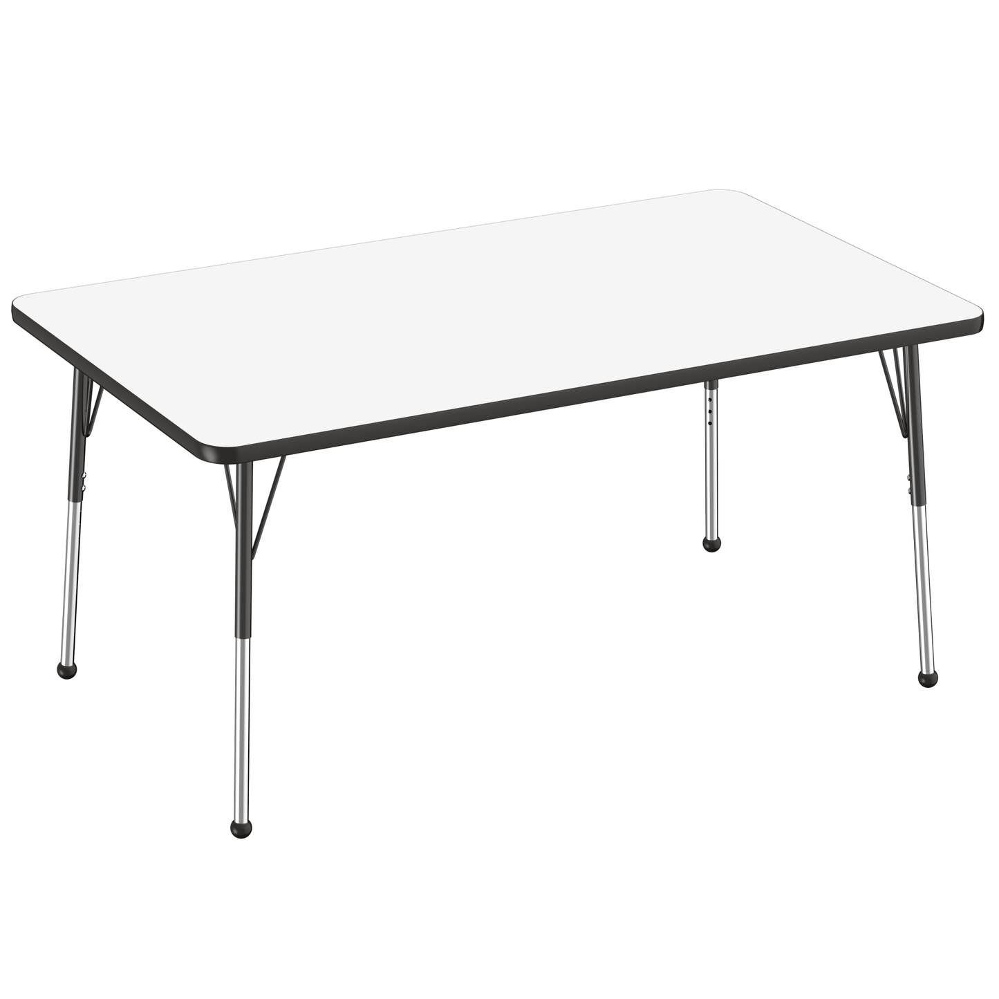 FDP 36" x 60" Rectangle Dry - Erase Activity Table with Adjustable Standard Ball Glide Legs (FDP - 10185 - XX) - SchoolOutlet