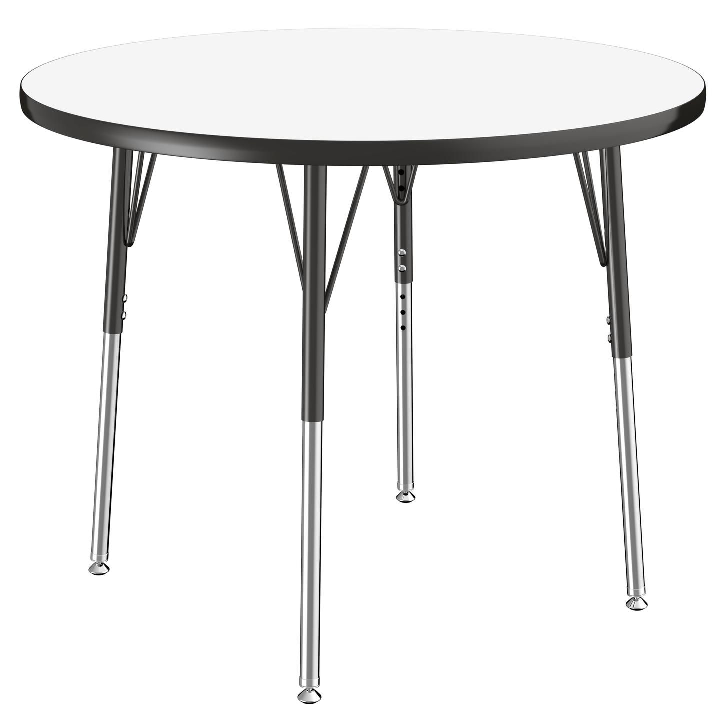 FDP 36" Round Dry - Erase Activity Table with Adjustable Standard Swivel Glide Legs (FDP - 10192 - XX) - SchoolOutlet