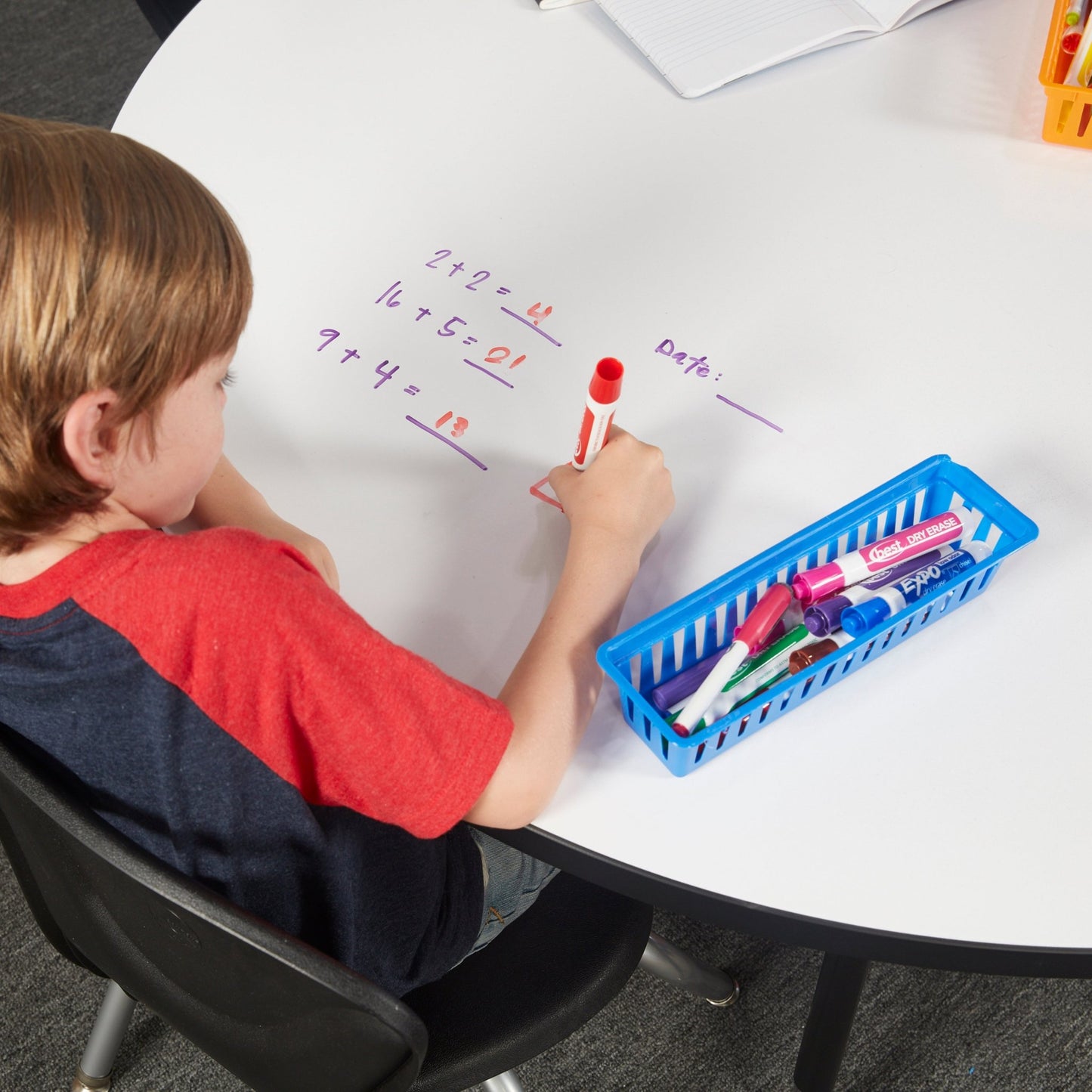 FDP 36" Round Dry - Erase Activity Table with Adjustable Chunky Legs (FDP - 10194 - XX) - SchoolOutlet