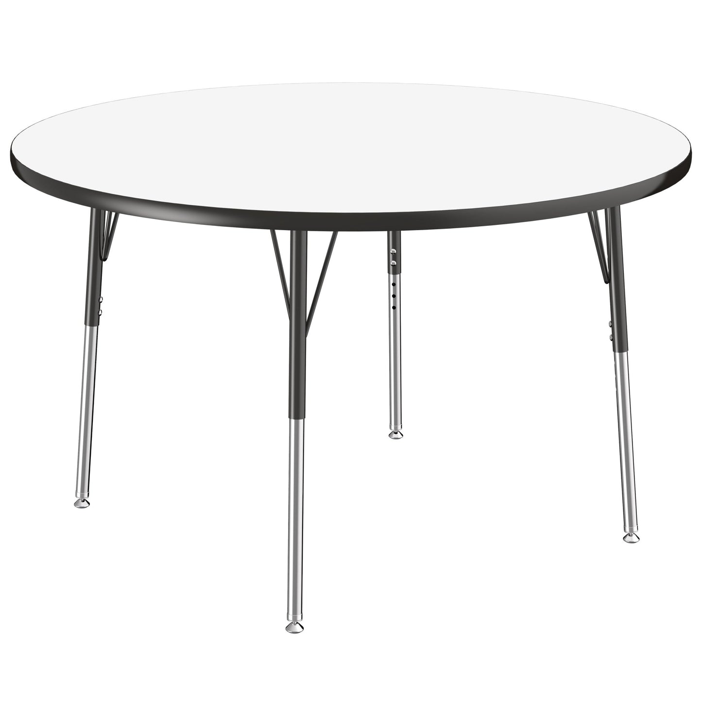 FDP 48" Round Collaborative Dry - Erase Activity Table with Adjustable Standard Swivel Glide Legs (FDP - 10196 - XX) - SchoolOutlet
