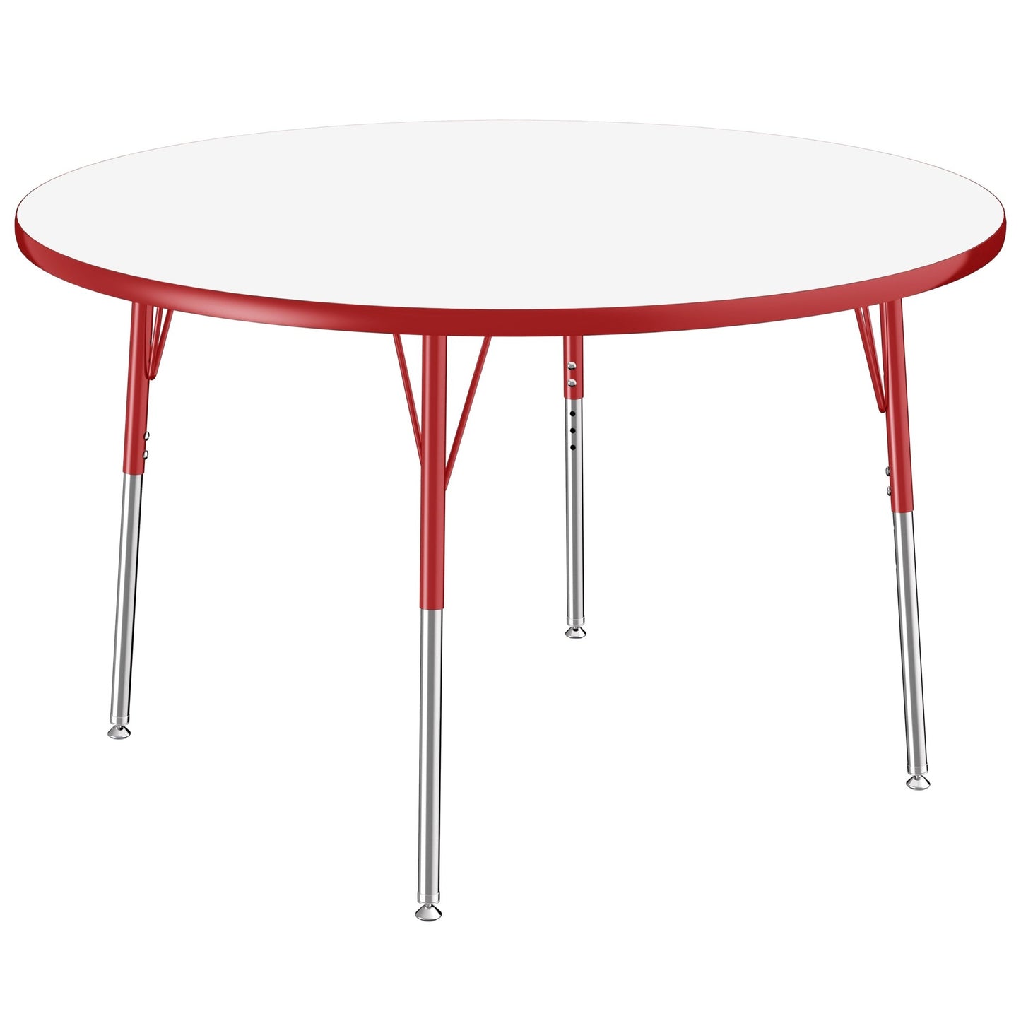 FDP 48" Round Collaborative Dry - Erase Activity Table with Adjustable Standard Swivel Glide Legs (FDP - 10196 - XX) - SchoolOutlet