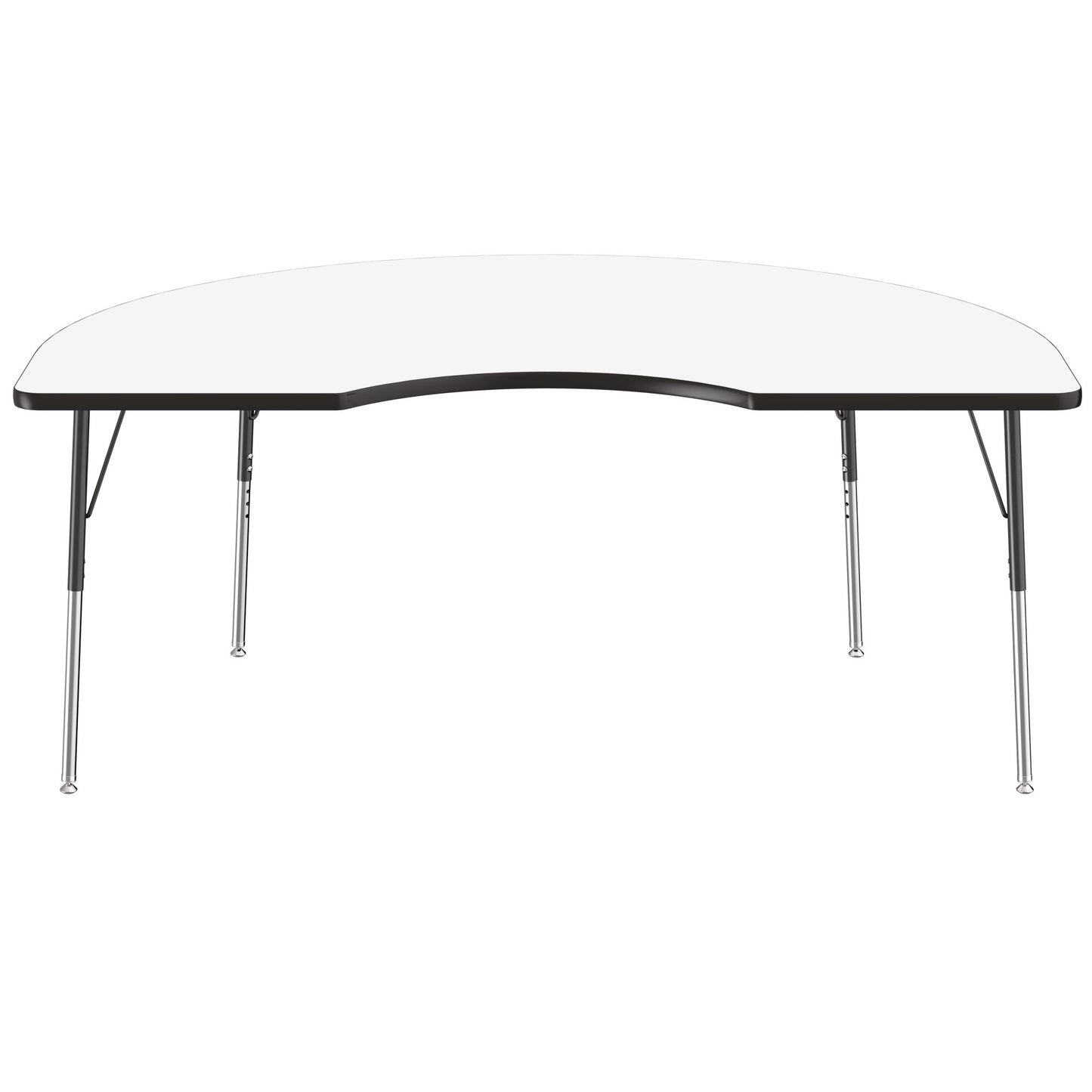 FDP 48" x 72" Kidney Dry - Erase Activity Table with Adjustable Standard Swivel Glide Legs (FDP - 10237 - XX) - SchoolOutlet