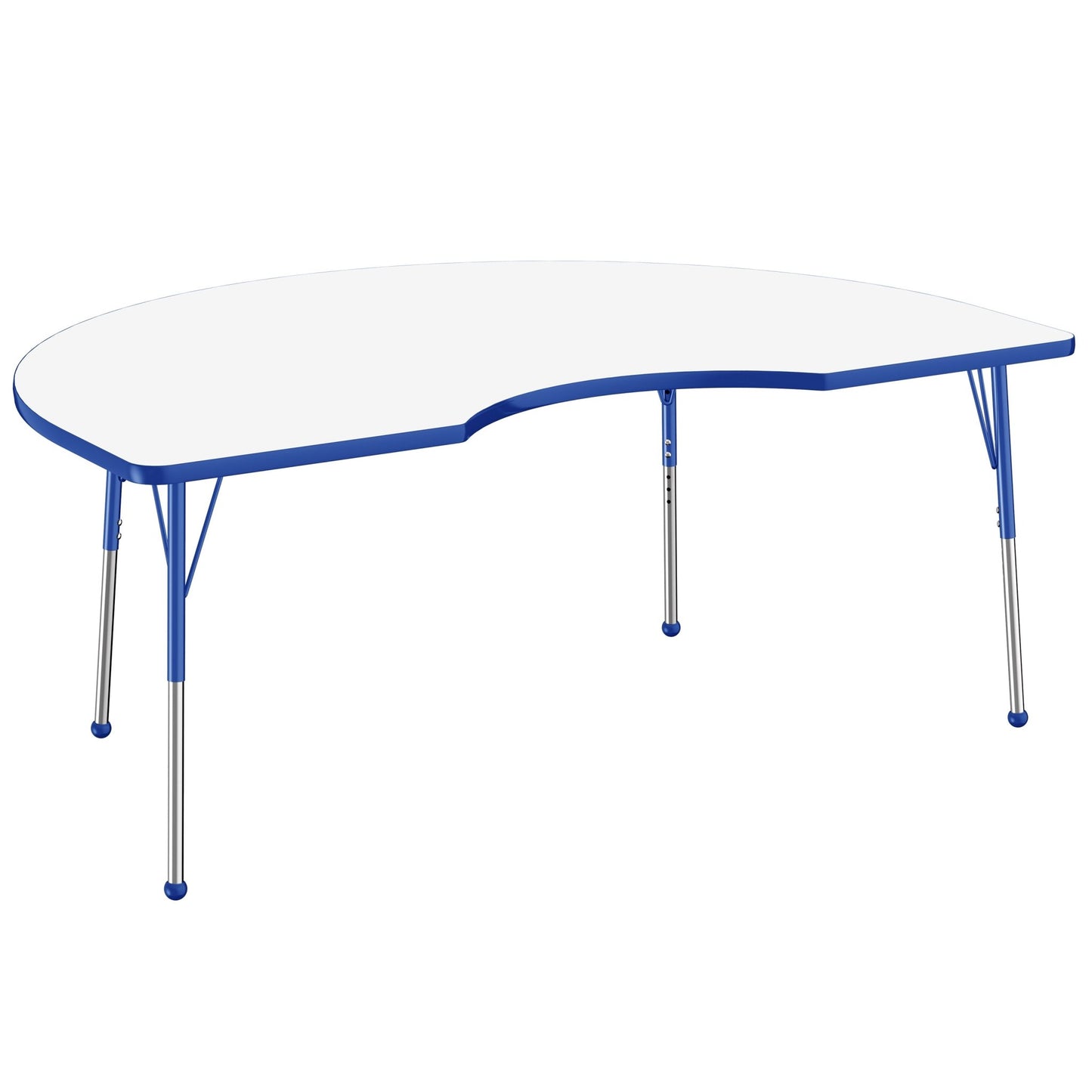 FDP 48" x 72" Kidney Dry - Erase Activity Table with Adjustable Standard Ball Glide Legs (FDP - 10238 - XX) - SchoolOutlet