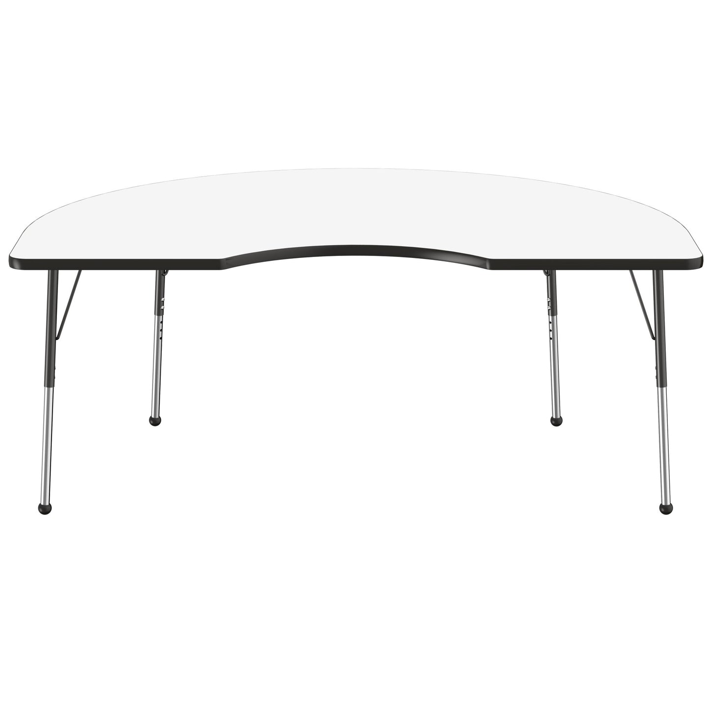FDP 48" x 72" Kidney Dry - Erase Activity Table with Adjustable Standard Ball Glide Legs (FDP - 10238 - XX) - SchoolOutlet