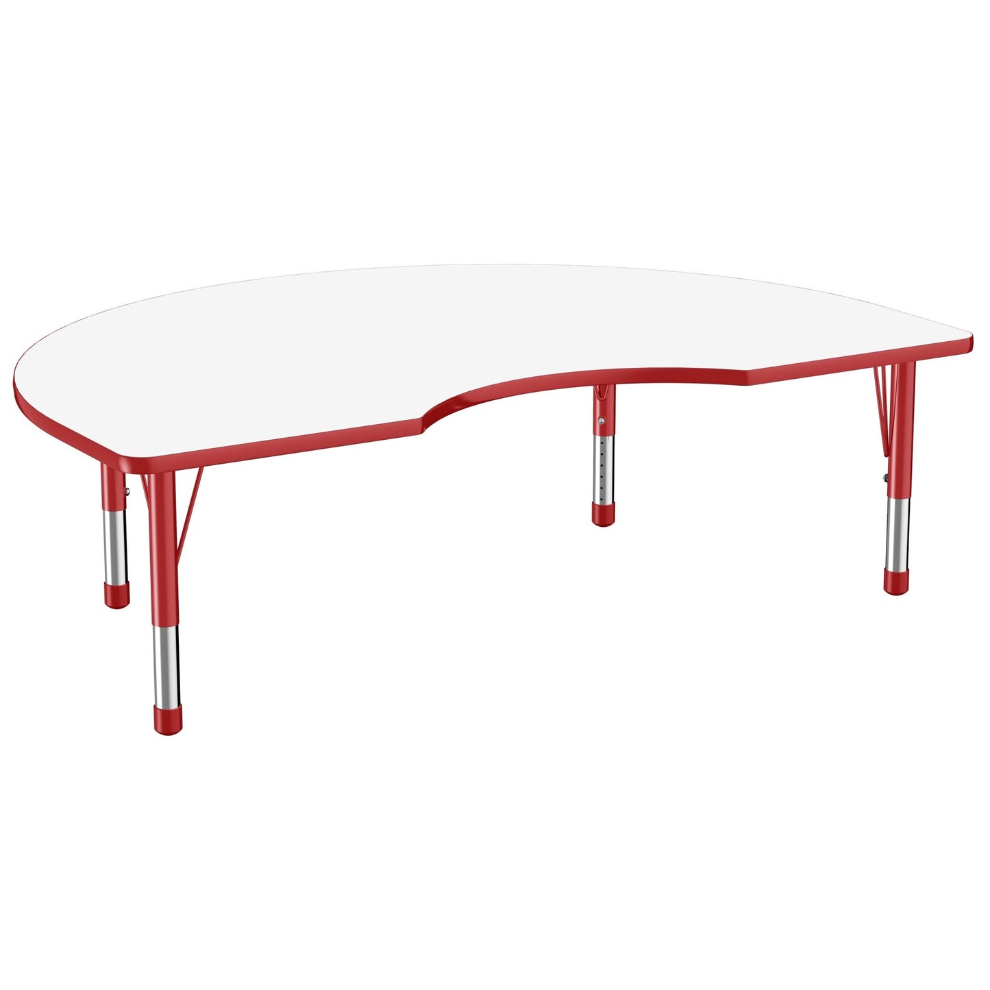 FDP 48" x 72" Kidney Dry - Erase Activity Table with Adjustable Chunky Legs (FDP - 10239 - XX) - SchoolOutlet