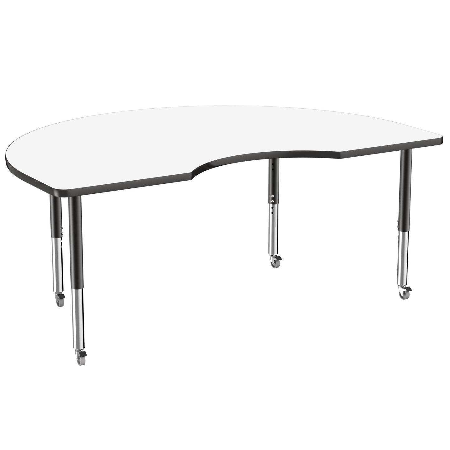 FDP 48" x 72" Kidney Dry - Erase Activity Table with Adjustable Super Legs (FDP - 10240 - XX) - SchoolOutlet