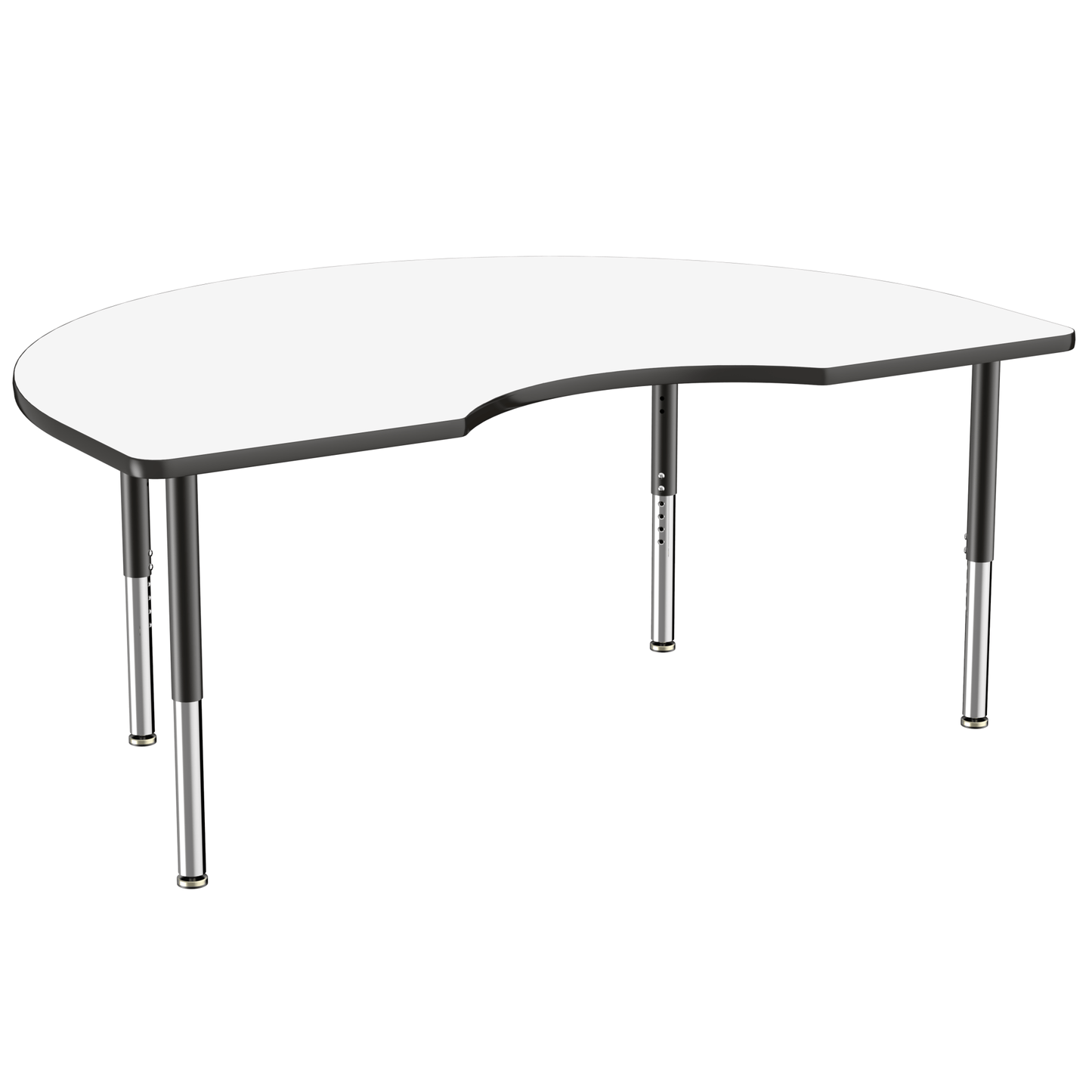 FDP 48" x 72" Kidney Dry - Erase Activity Table with Adjustable Super Legs (FDP - 10240 - XX) - SchoolOutlet