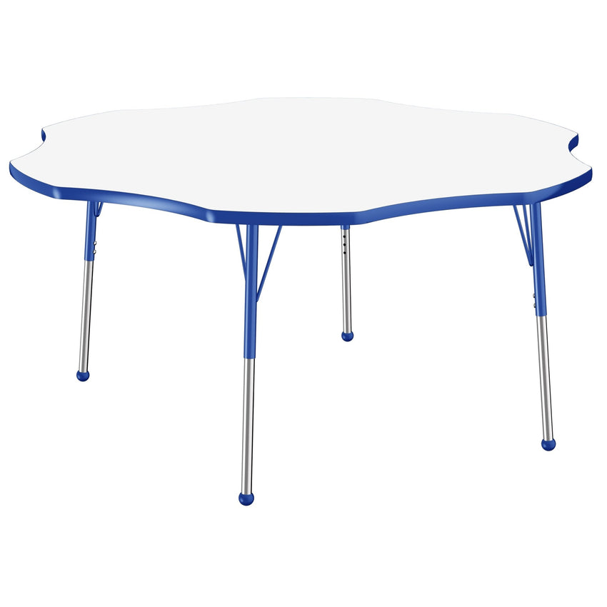 FDP 60" x 60" Flower Dry - Erase Activity Table with Adjustable Standard Ball Glide Legs (FDP - 10242 - XX) - SchoolOutlet